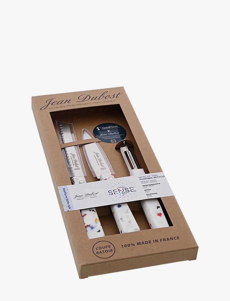 Jean Dubost - Knife set 3 pcs in recyclable plastic - multi colored - 0