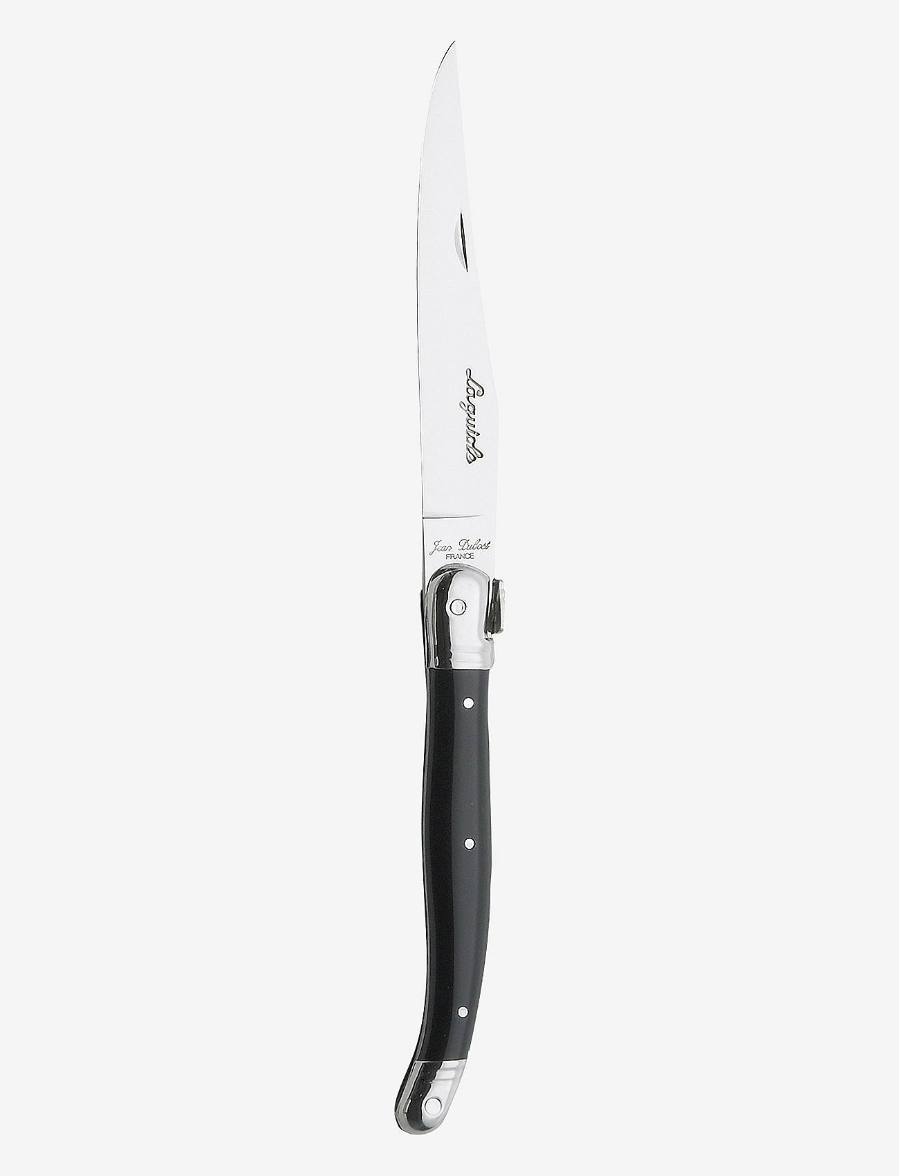 Kniv sort 1.5mm slibet blad Laguiole