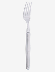Laguiole gaffel m. rustfrit stål håndtag - SILVER
