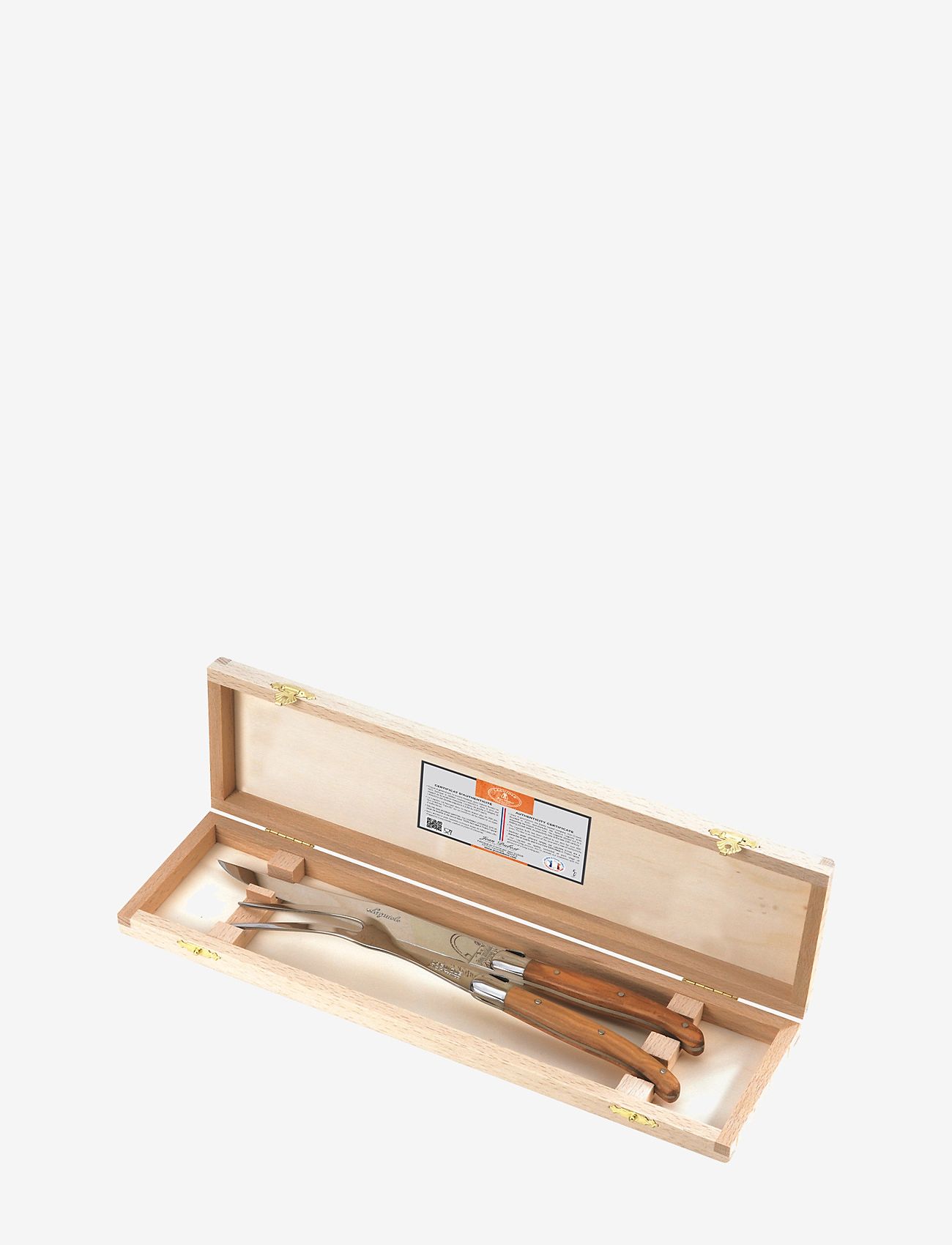 Jean Dubost - Carving set Laguiole - stalo įrankių komplektai - brown - 0