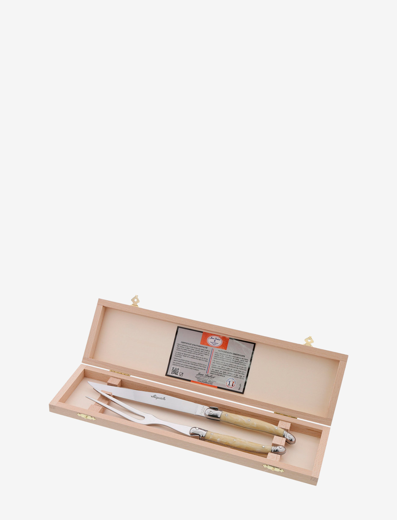 Jean Dubost - Carving set laguiole - carving knives - cream - 0