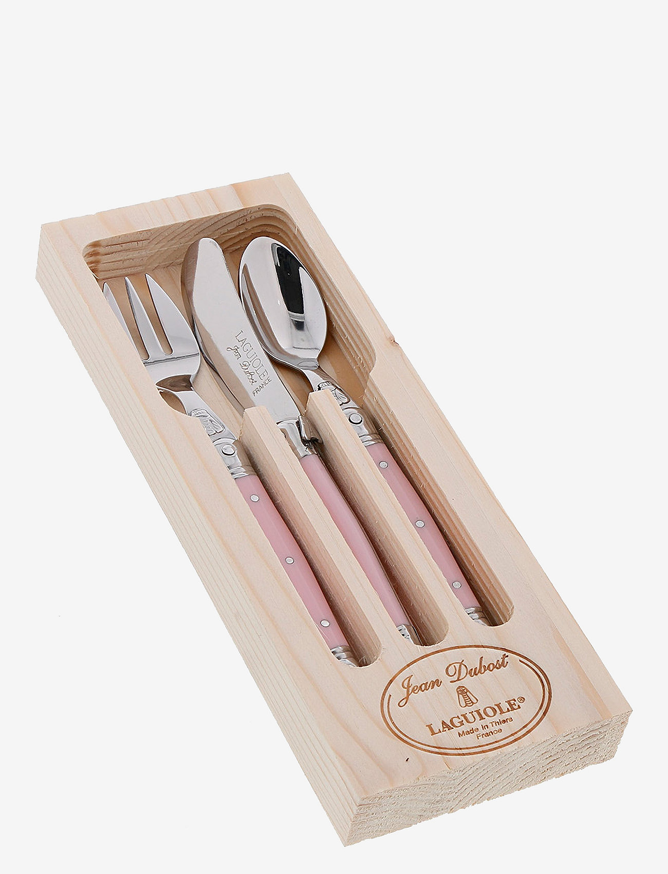 Jean Dubost - Children cutlery 3 pcs Laguiole - laagste prijzen - pink - 0