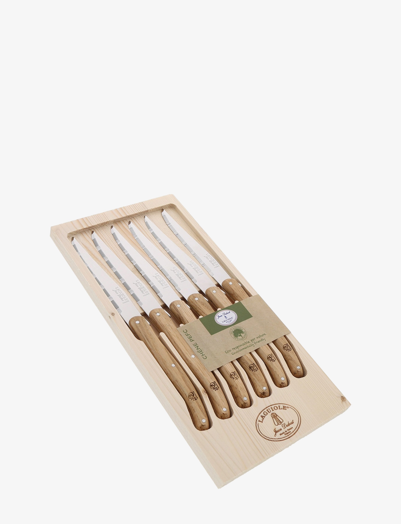 Jean Dubost Knife set 6 pcs Laguiole - Cutlery sets - LIGHT BROWN / brown