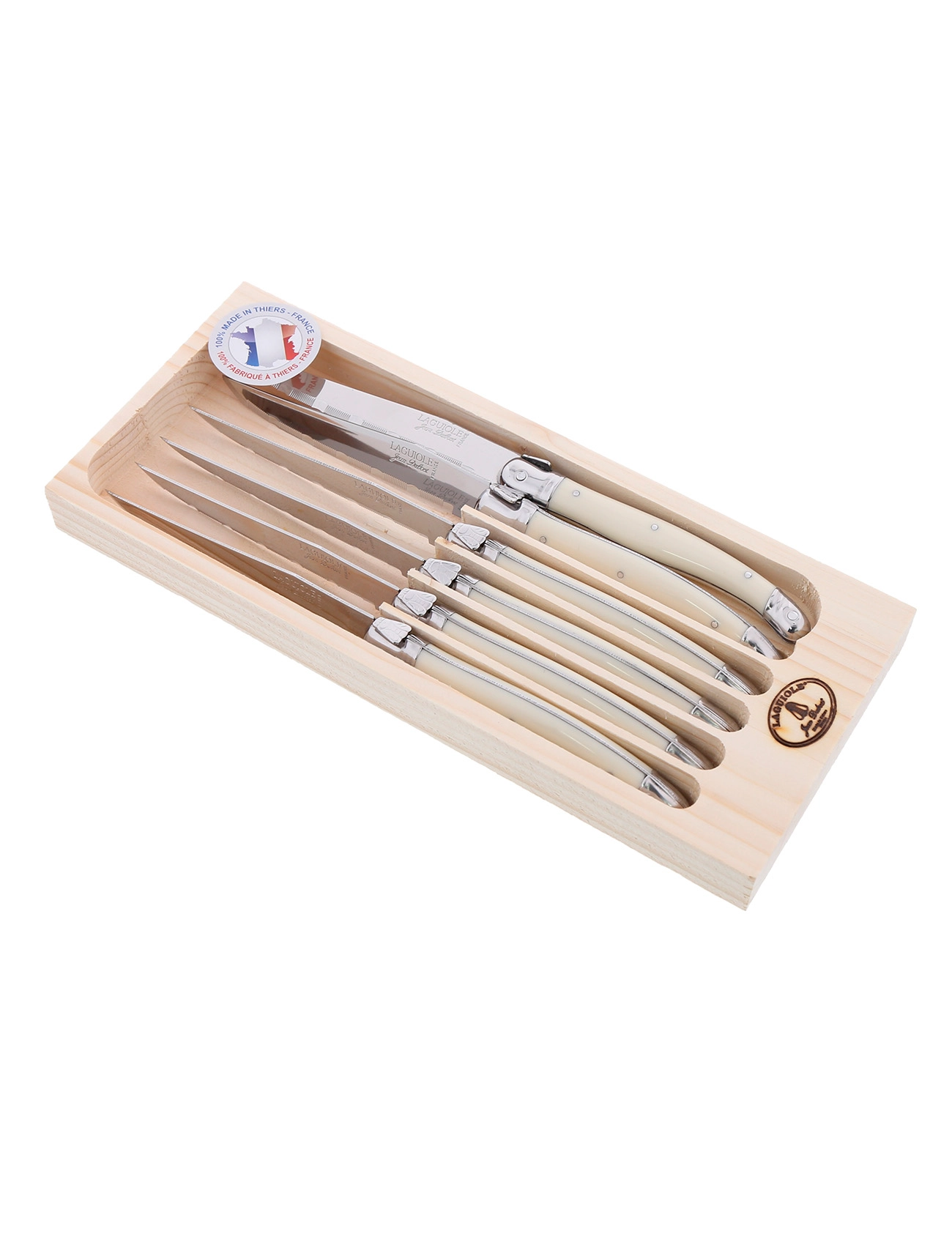 JEAN DUBOST Knivsæt 6 Stk Laguiole IVORY - One Size - Unisex