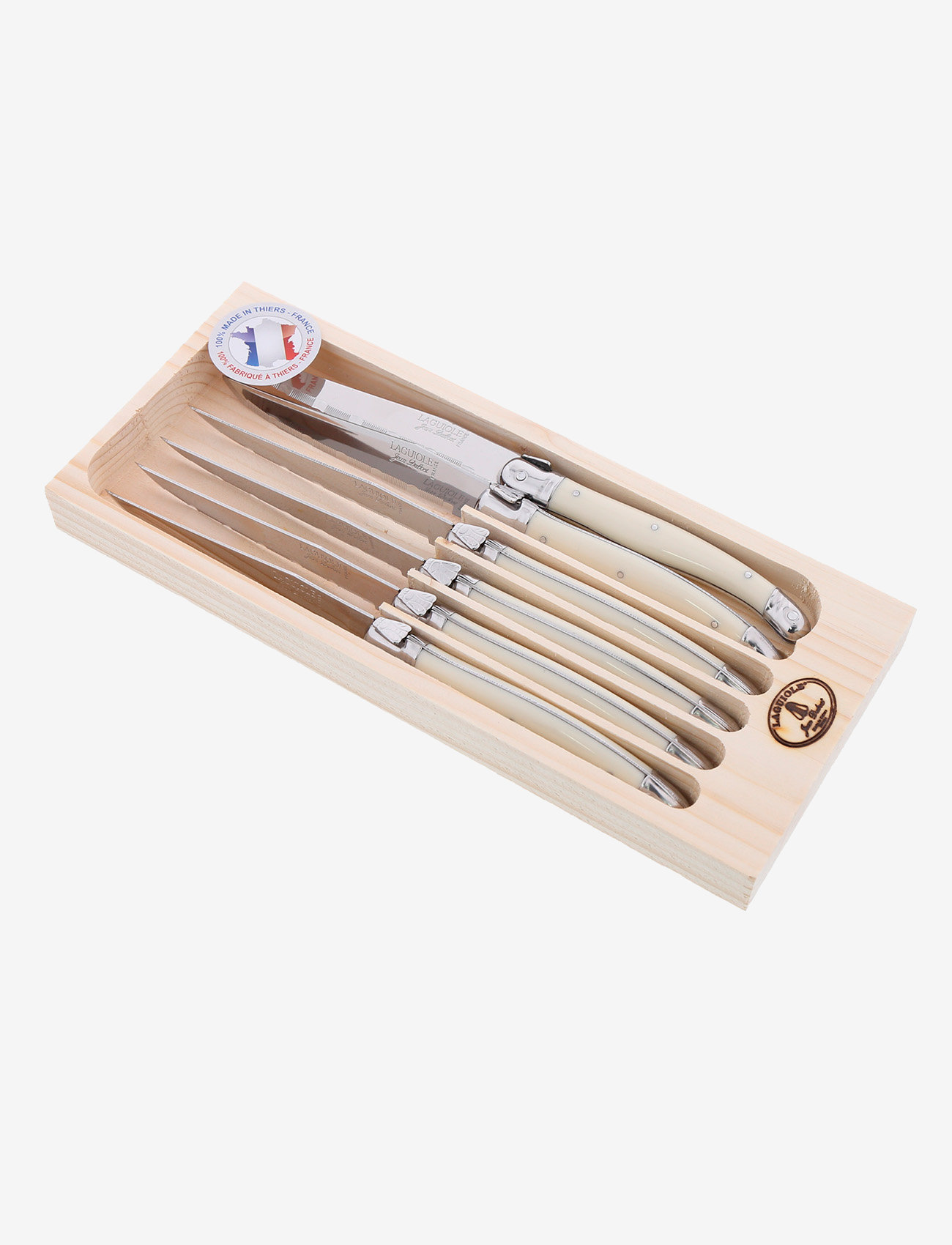 Jean Dubost - Knife set 6 pcs Laguiole - achat par prix - ivory - 0