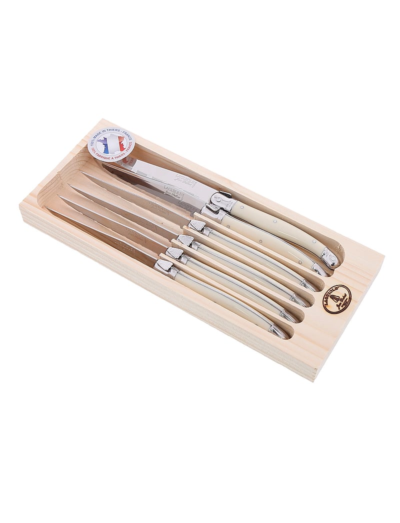 Jean Dubost - Knife set 6 pcs Laguiole - nach preis einkaufen - ivory - 0