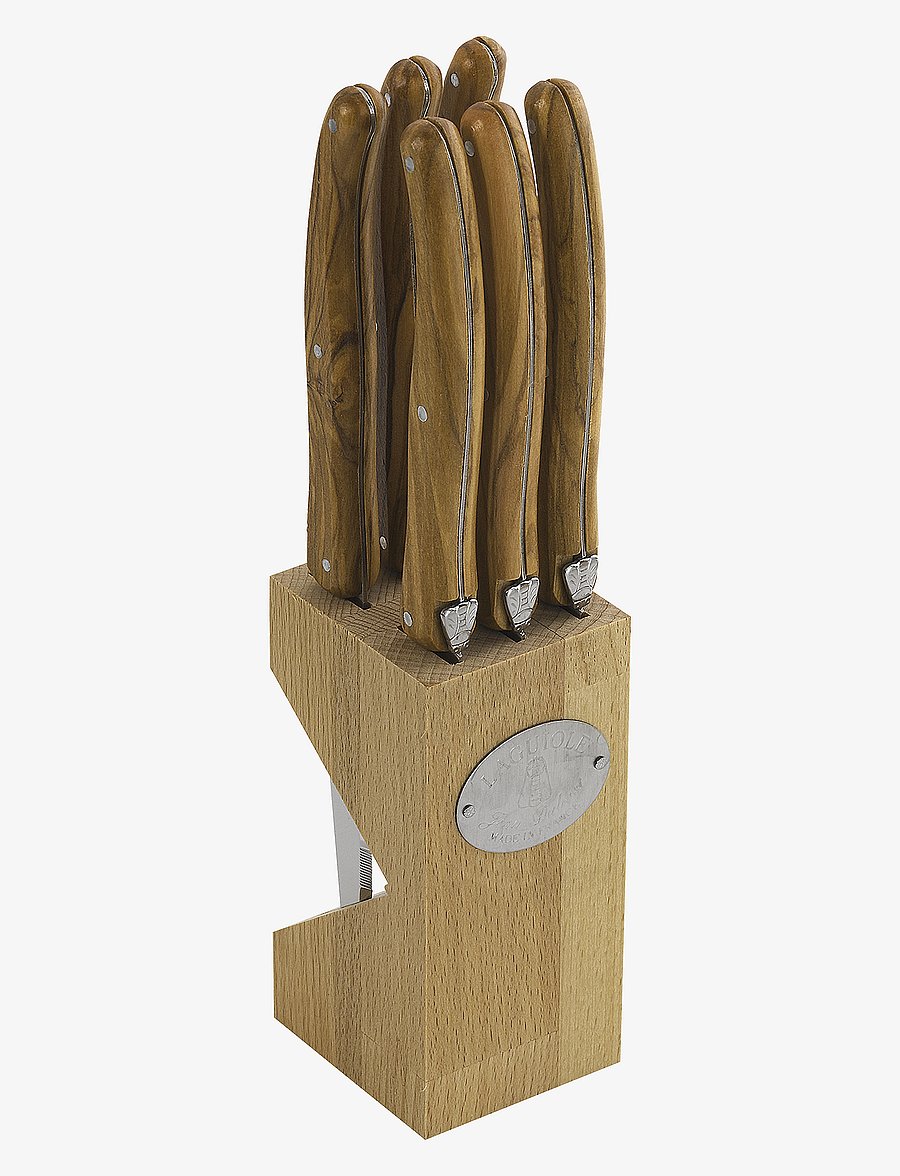 Jean Dubost - Knife set 6 pcs Laguiole - brown - 0