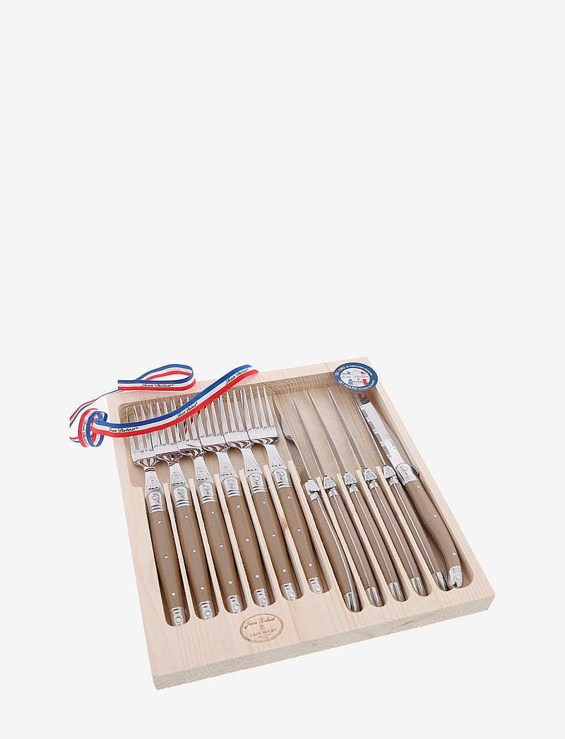 Jean Dubost - 12P SET JEAN DUBOST LAGUIOLE - söögiriistakomplektid - taupe - 0