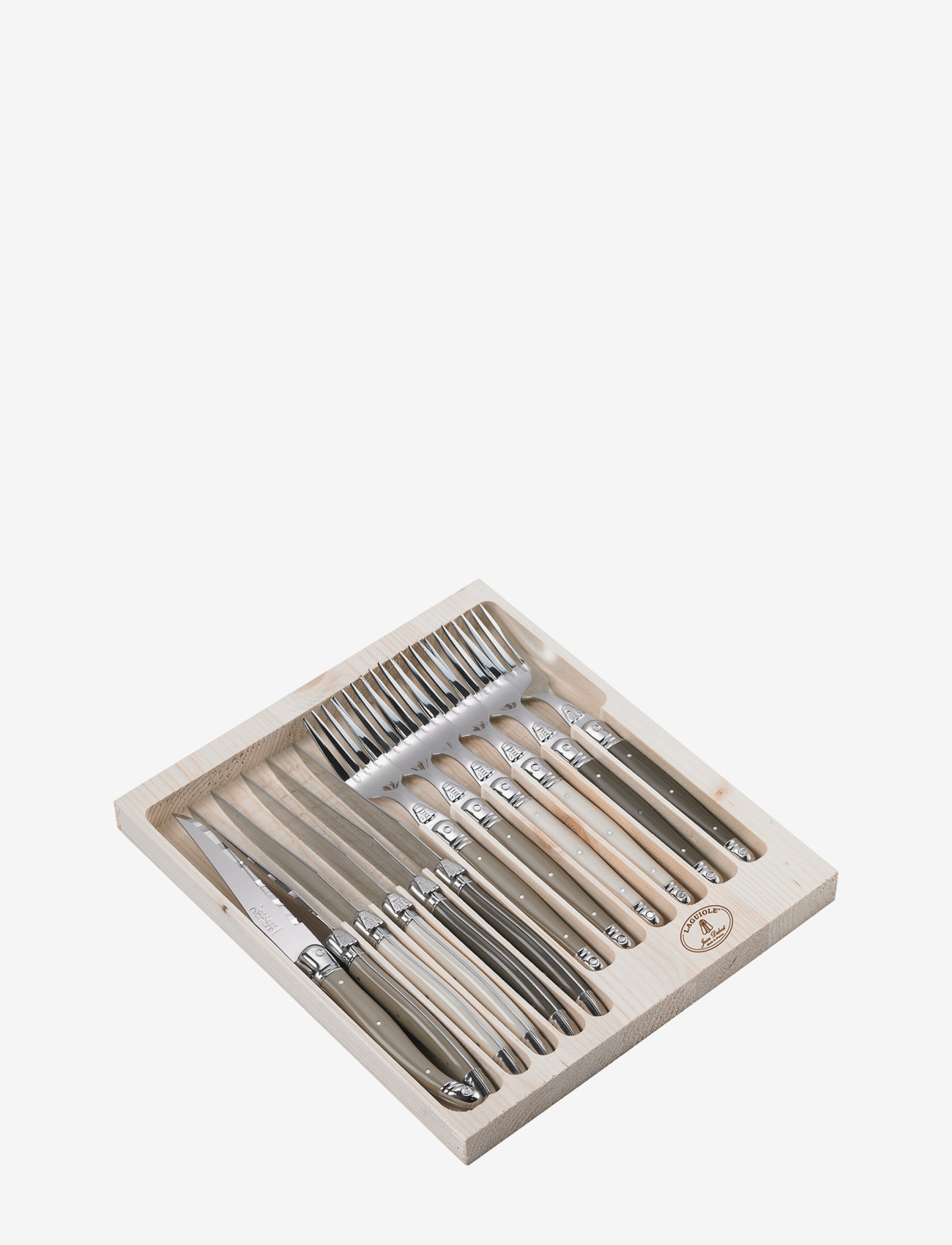 JEAN DUBOST Bestiksæt Laguiole Braun - One Size - Unisex