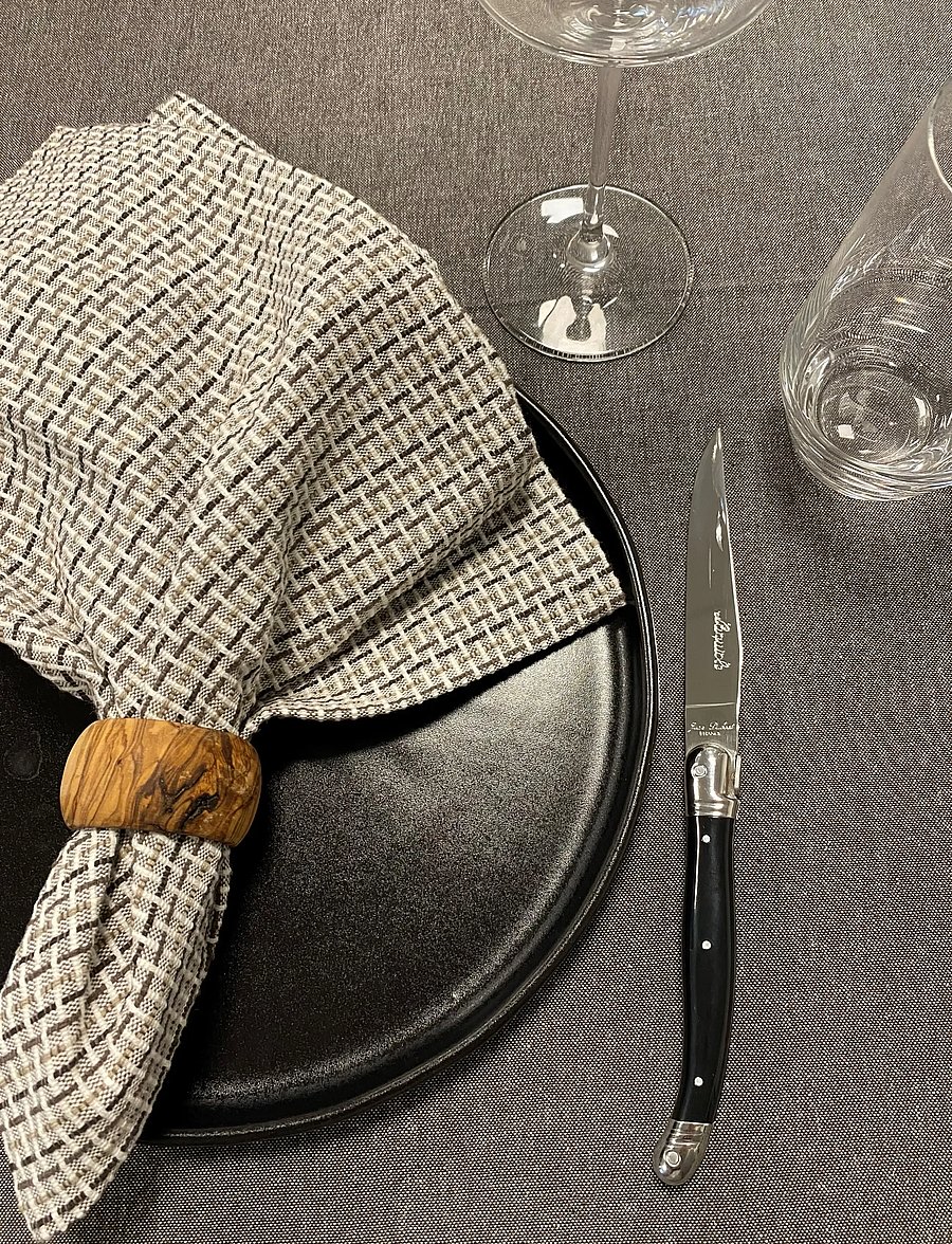 Jean Dubost - Laguoile LF Cutlery set 12 pces - stalo įrankių rinkiniai - black - 0