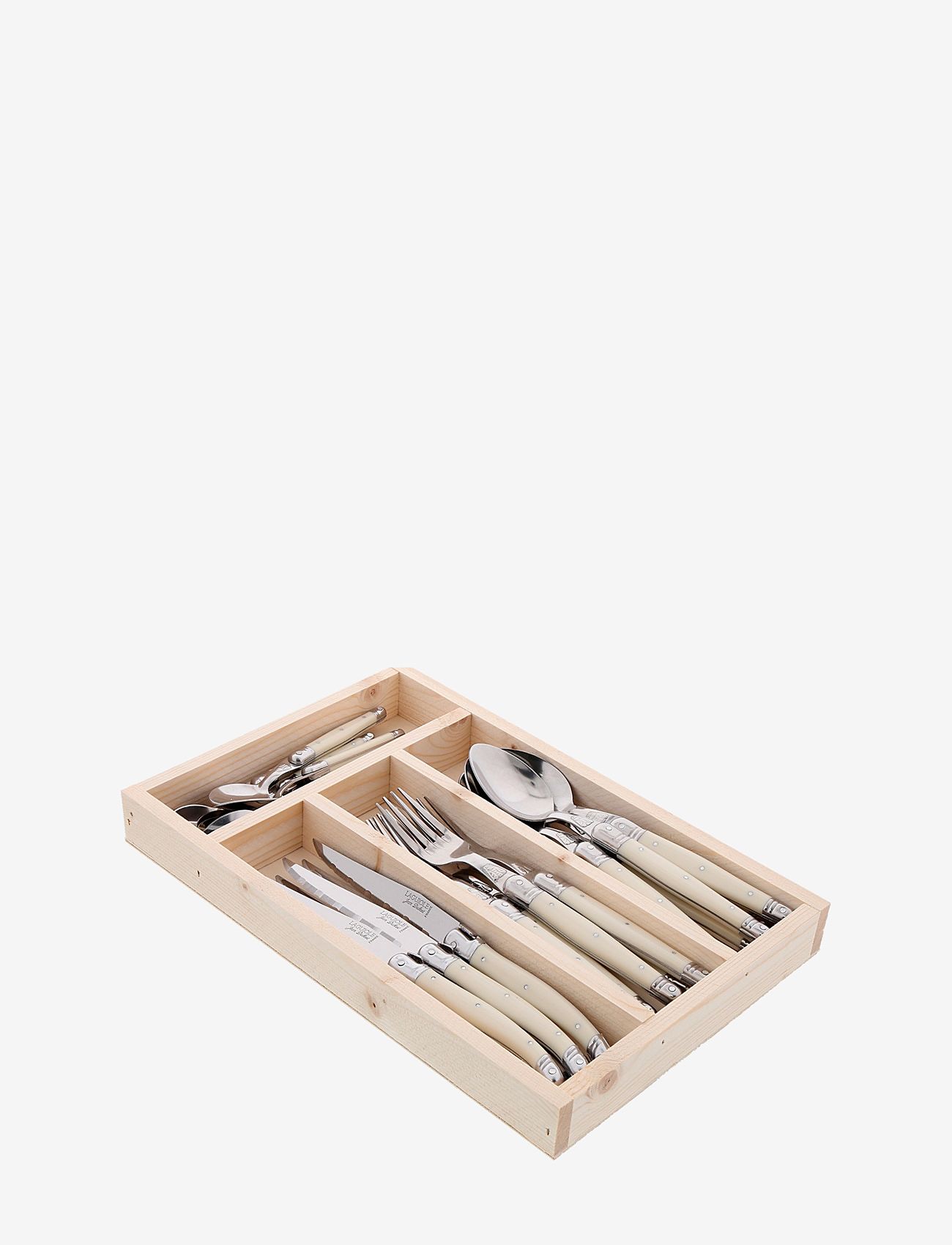 Jean Dubost - Cutlery set 24 pcs Laguiole - cutlery sets - ivory - 0