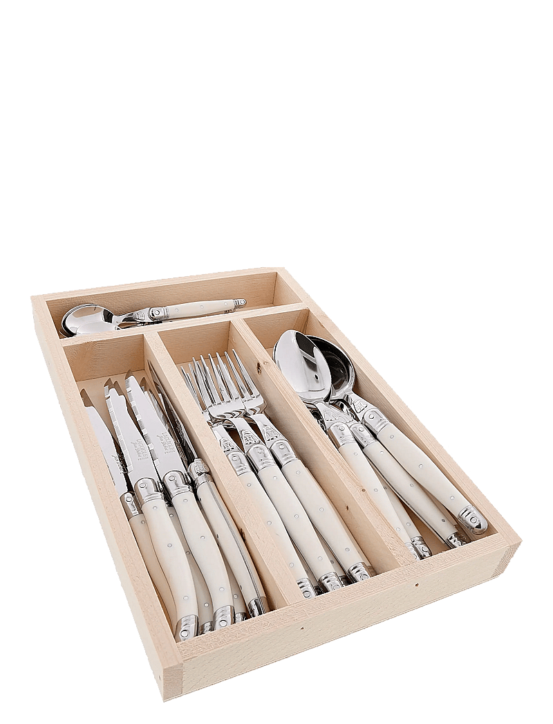 Jean Dubost - Cutlery set 24 pcs Laguiole - söögiriistakomplektid - white - 0
