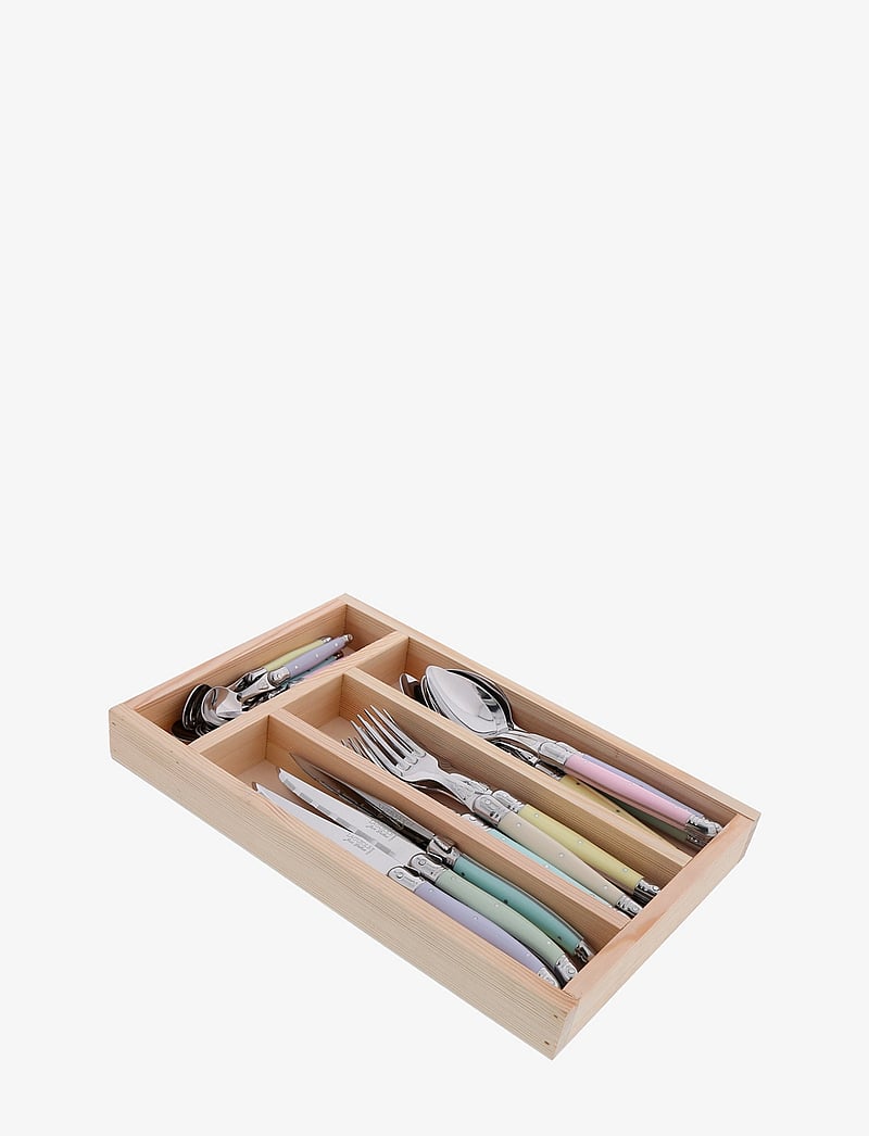 Jean Dubost - Cutlery set 24 pcs Laguiole - söögiriistakomplektid - purple, pink, yellow, green, blue, ivory - 1