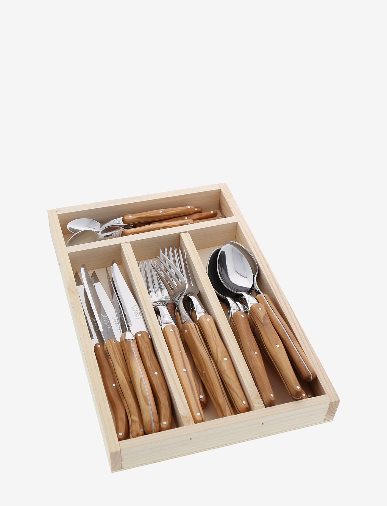 Jean Dubost - Cutlery set 24 pcs Laguiole - besteksets - brown - 0