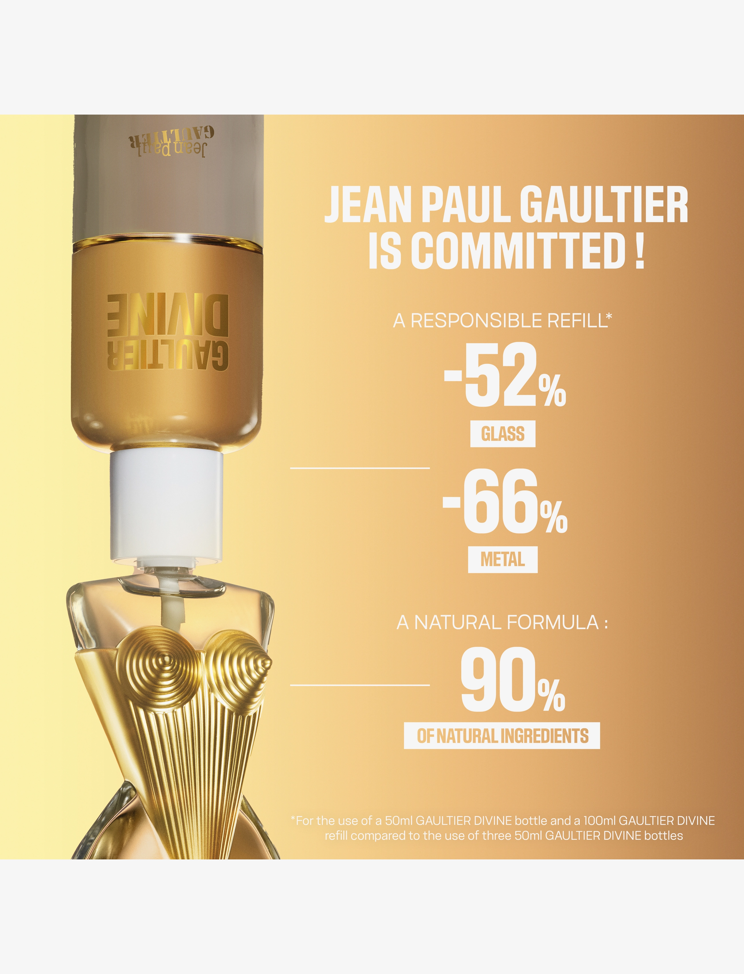 Jean Paul Gaultier - JEAN PAUL GAULTIER DIVINE EAU DE PARFUM REFILL BOTTLE - parfymer - clear - 2