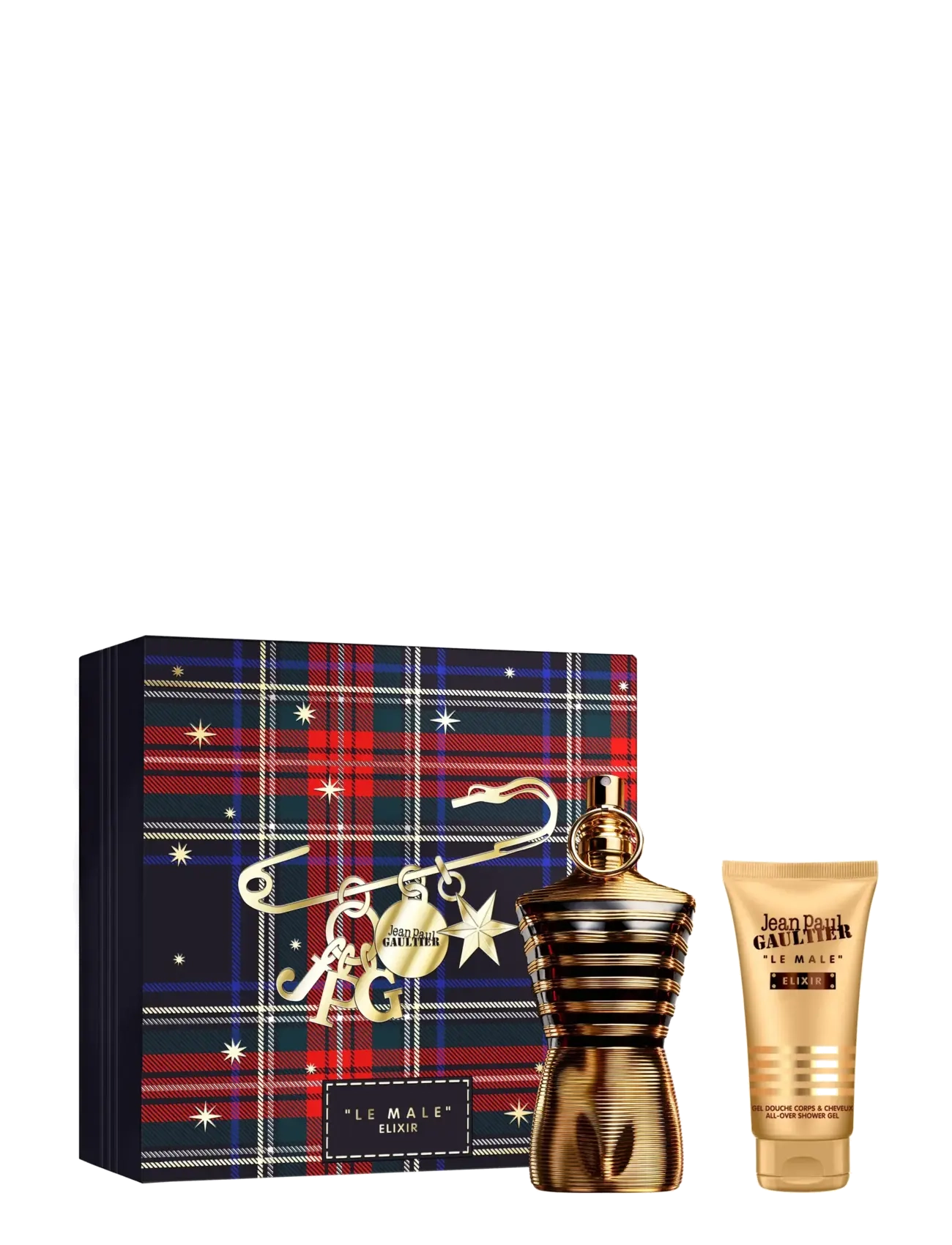 Jean Paul Gaultier Set Le Male Elixir Parfum 125 ml + All-Over Shower Gel 75 ml - Parfym - CLEAR / undefined