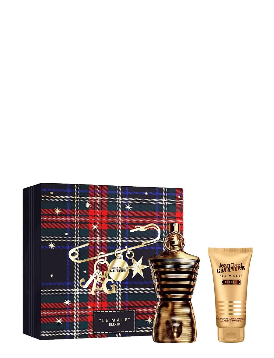 Jean Paul Gaultier - Set Le Male Elixir Parfum 125 ml + All-Over Shower Gel 75 ml - gåvoset - clear - 1