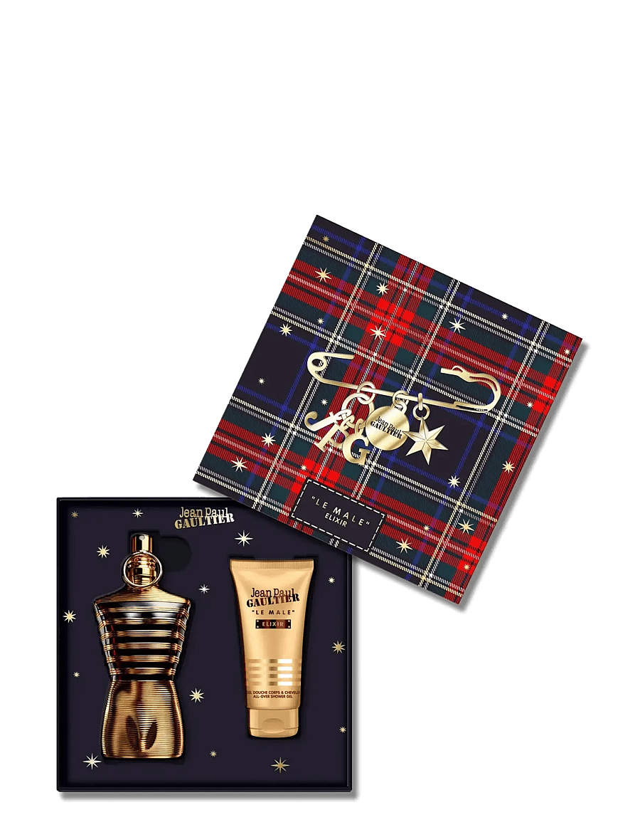 Jean Paul Gaultier - Set Le Male Elixir Parfum 125 ml + All-Over Shower Gel 75 ml - gåvoset - clear - 2