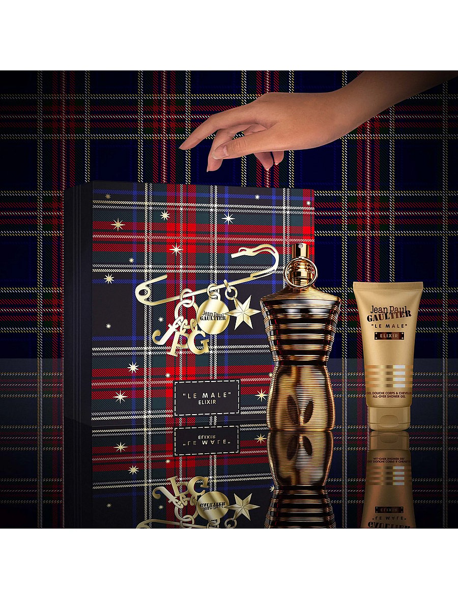 Jean Paul Gaultier - Set Le Male Elixir Parfum 125 ml + All-Over Shower Gel 75 ml - gåvoset - clear - 0