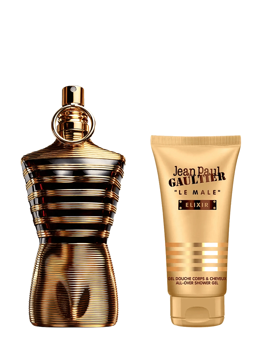 Jean Paul Gaultier - Set Le Male Elixir Parfum 125 ml + All-Over Shower Gel 75 ml - gåvoset - clear - 3