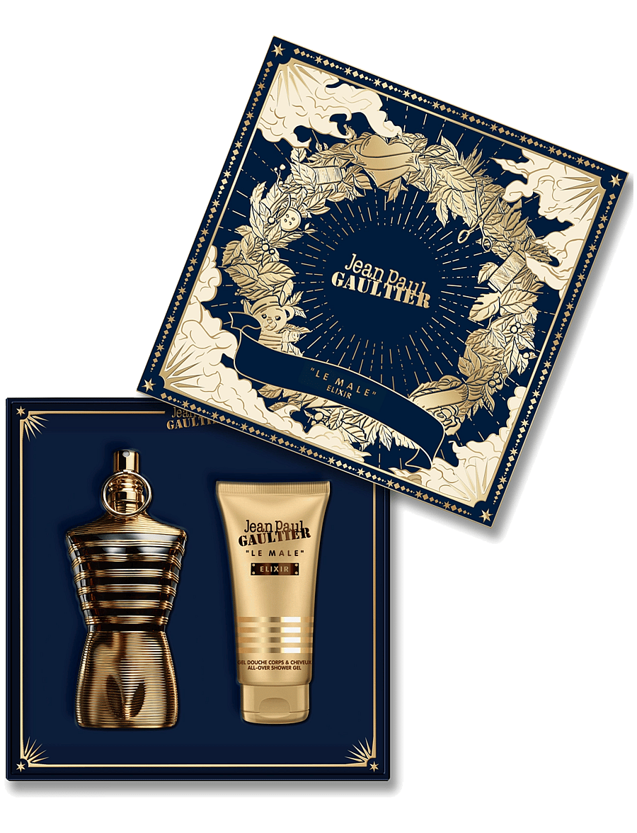 Jean Paul Gaultier - Set Le Male Elixir Parfum 75 ml + All-Over Shower Gel 75 ml - gåvoset - clear - 1