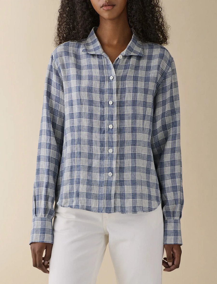 Jeanerica - Vera - långärmade skjortor - blue white check - 0