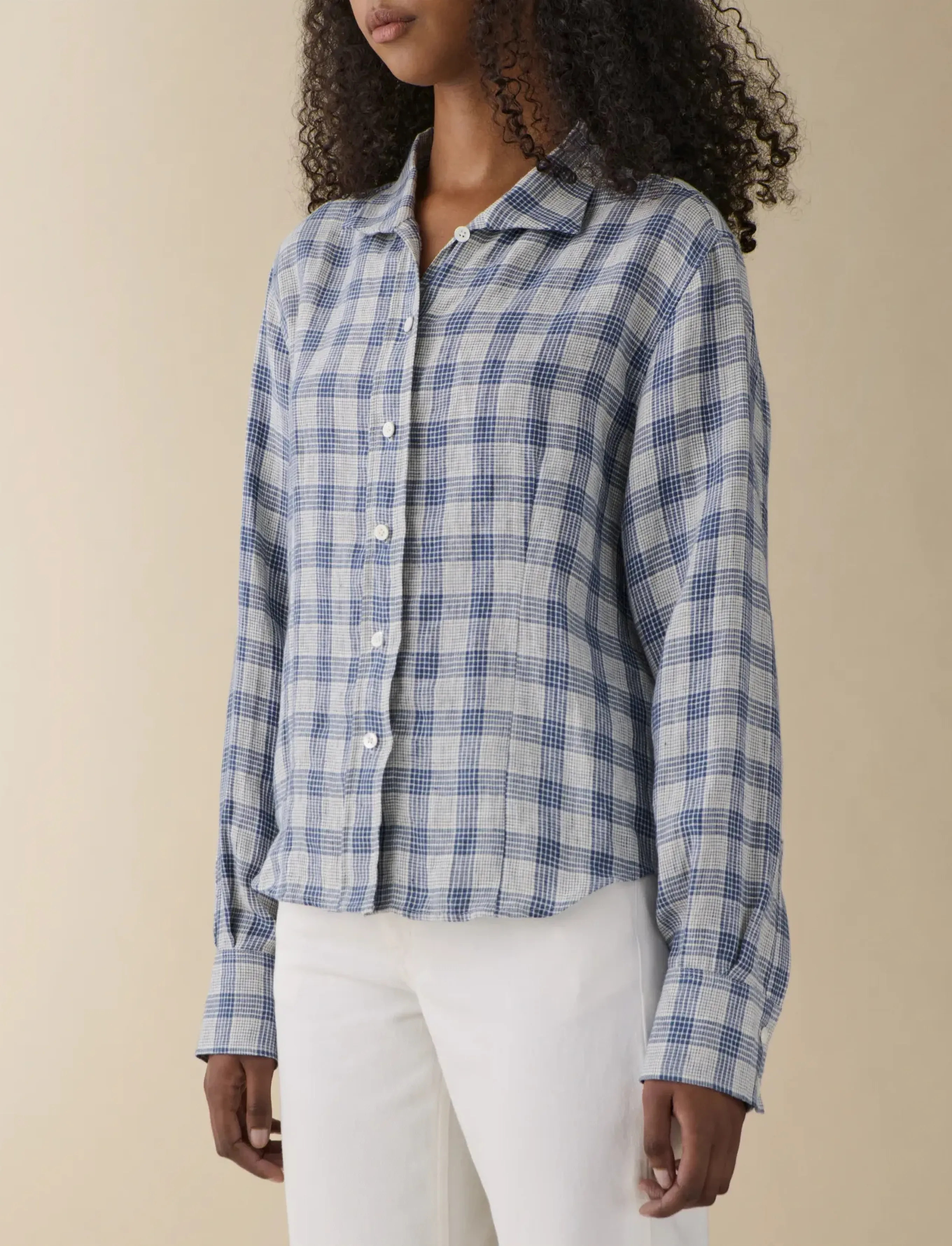 Jeanerica - Vera - långärmade skjortor - blue white check - 3