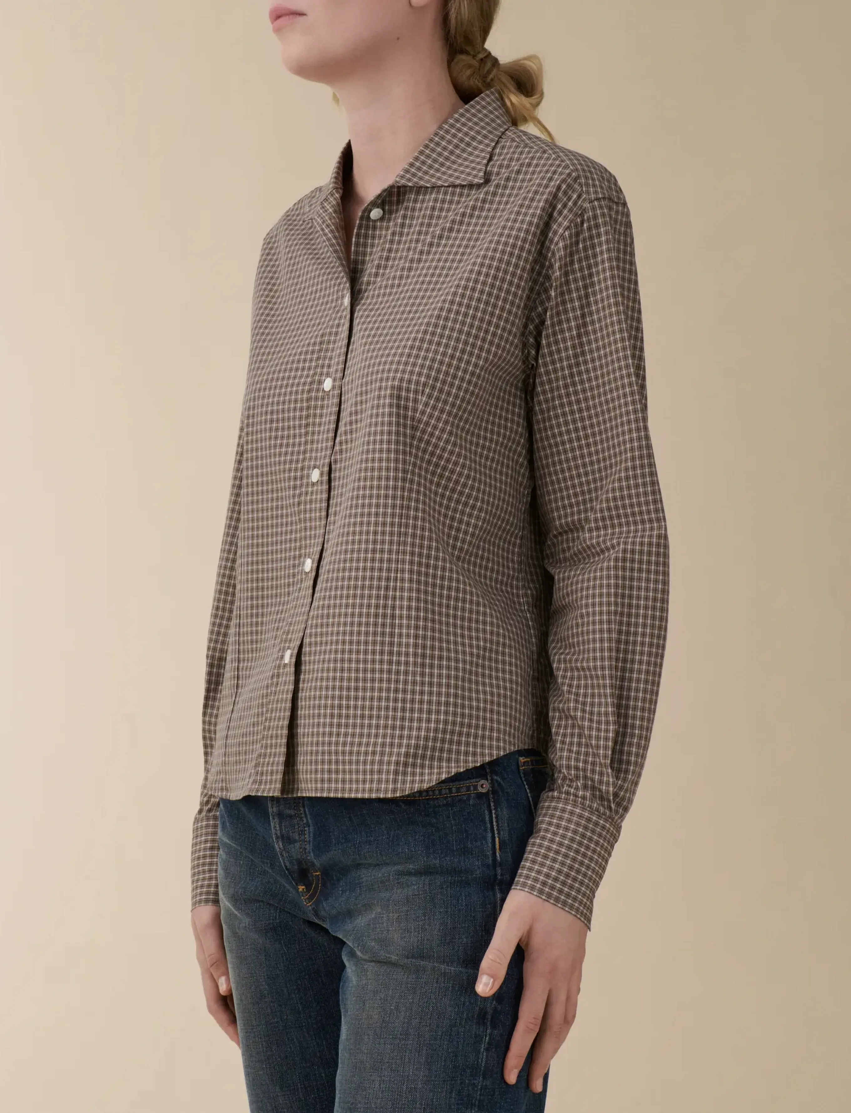 Jeanerica - Vera - jeanshemden - brown check - 2