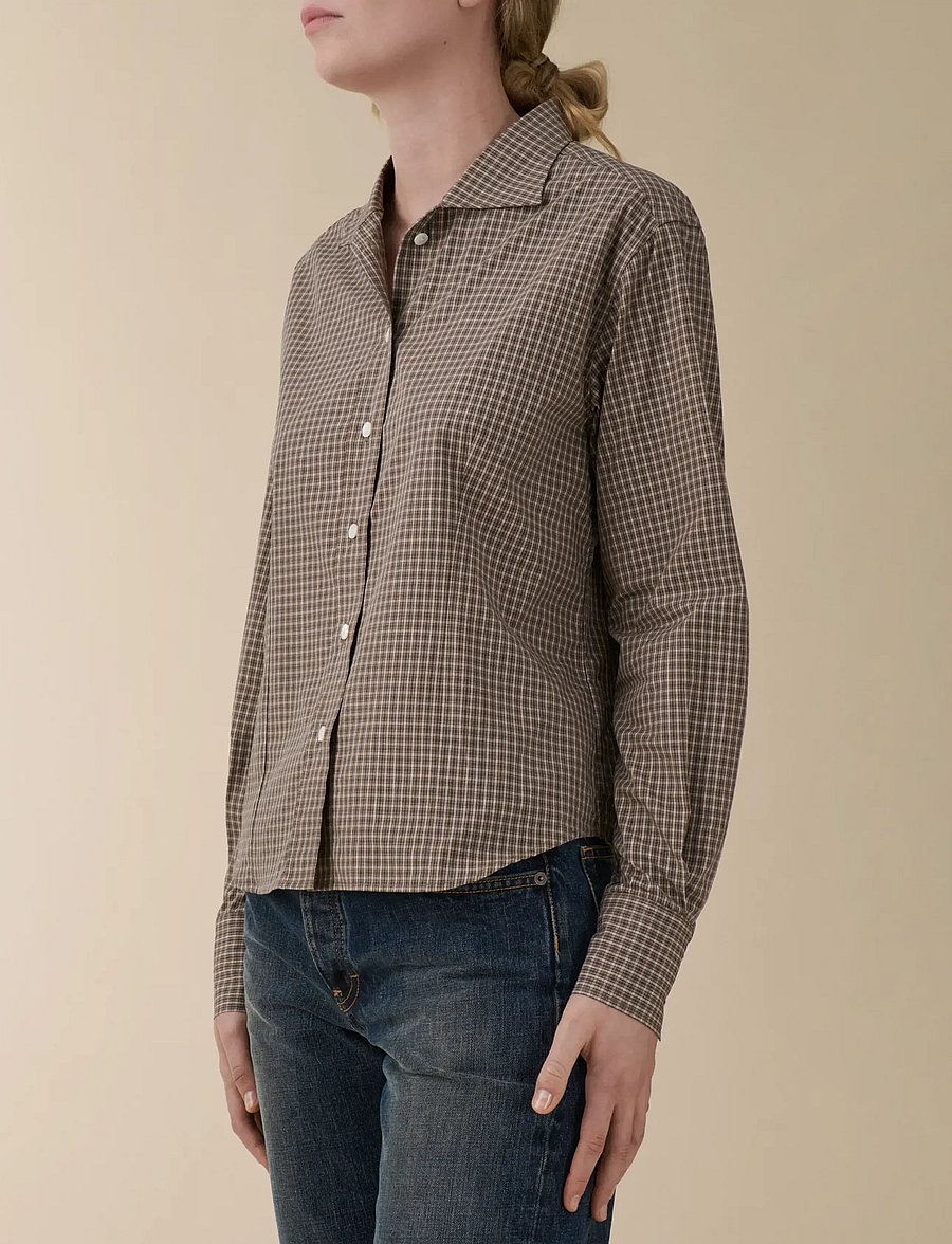 Jeanerica - Vera - långärmade skjortor - brown check - 2