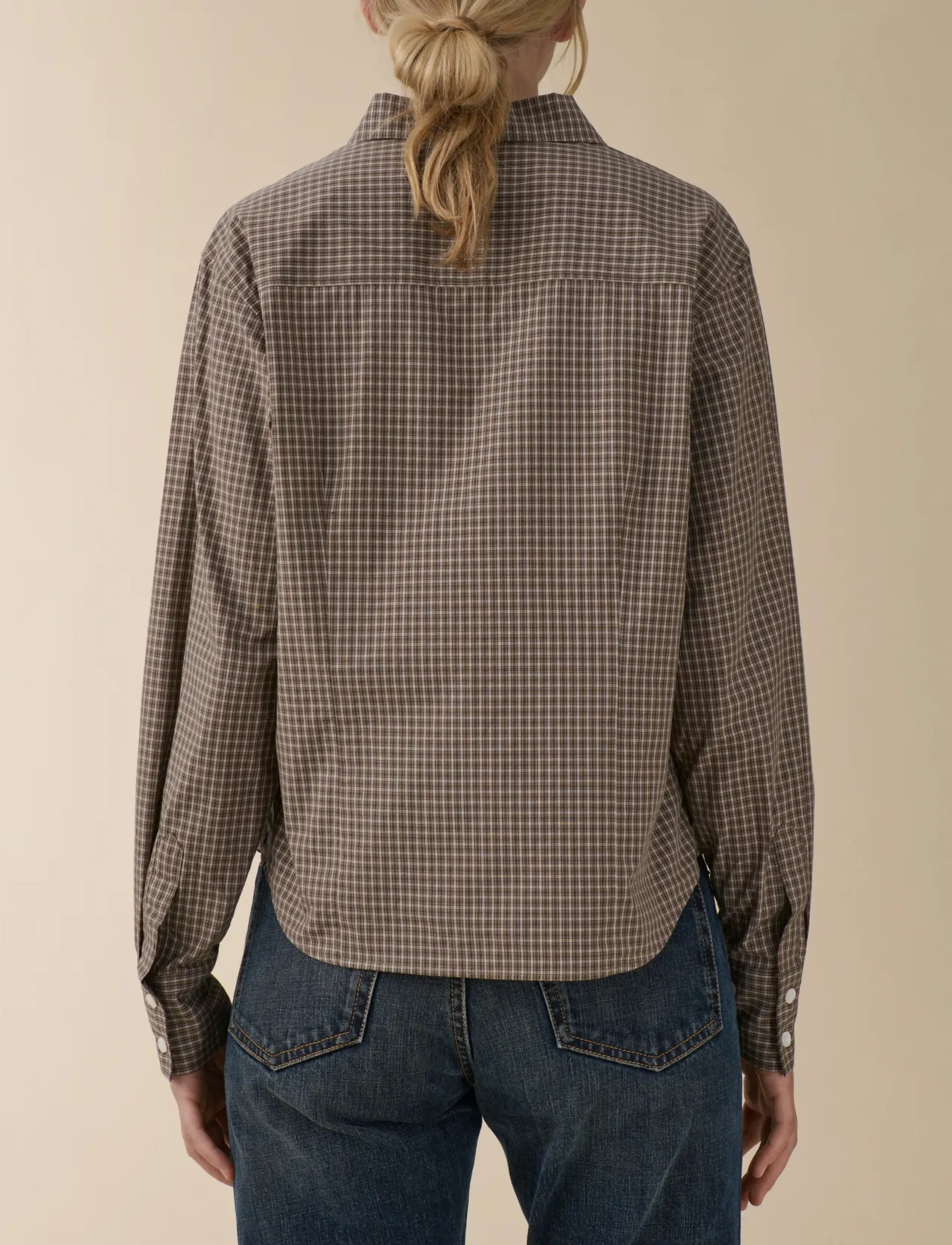 Jeanerica - Vera - jeanshemden - brown check - 3