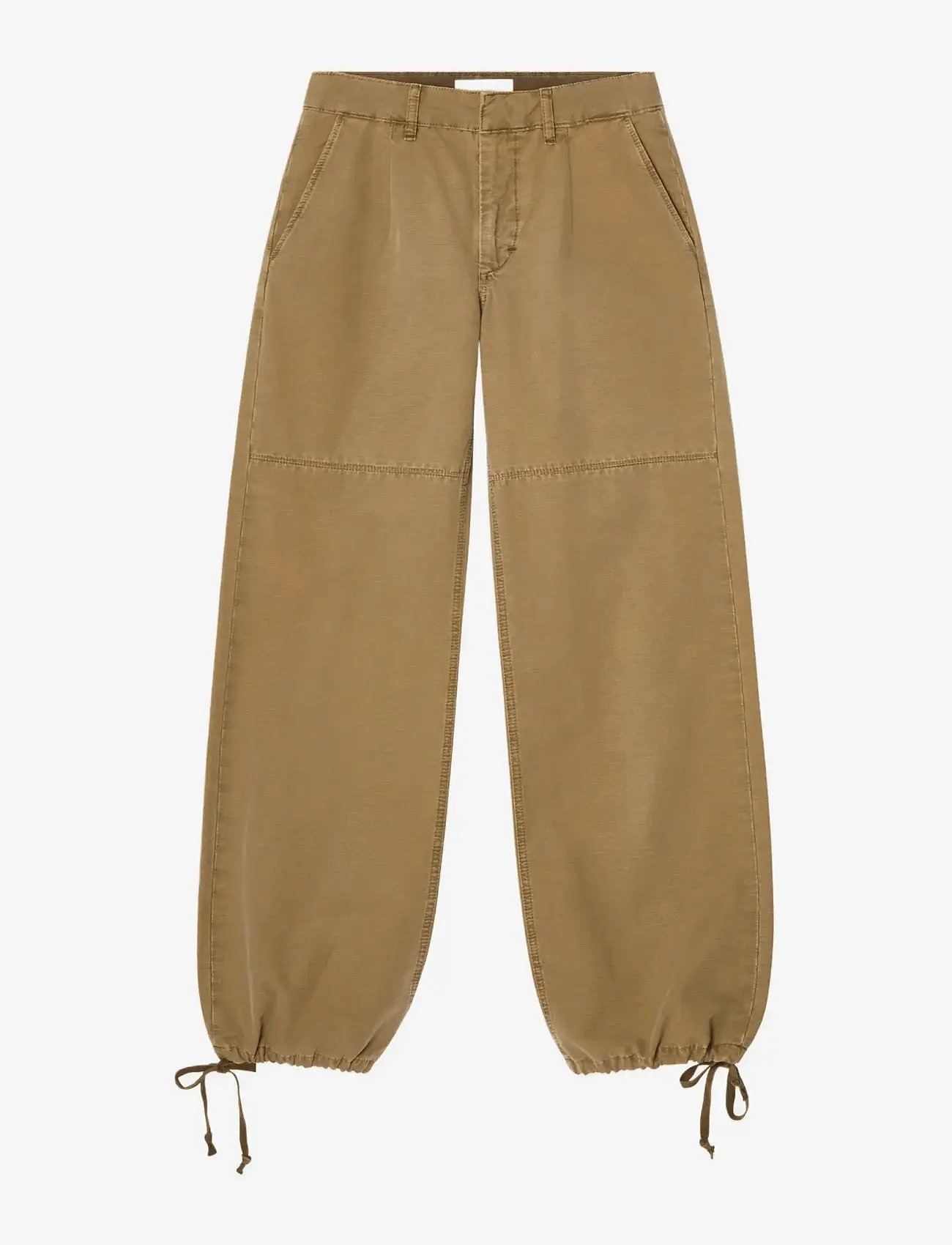 Jeanerica - Mina - barrelbyxor - khaki beige pliÉ - 1