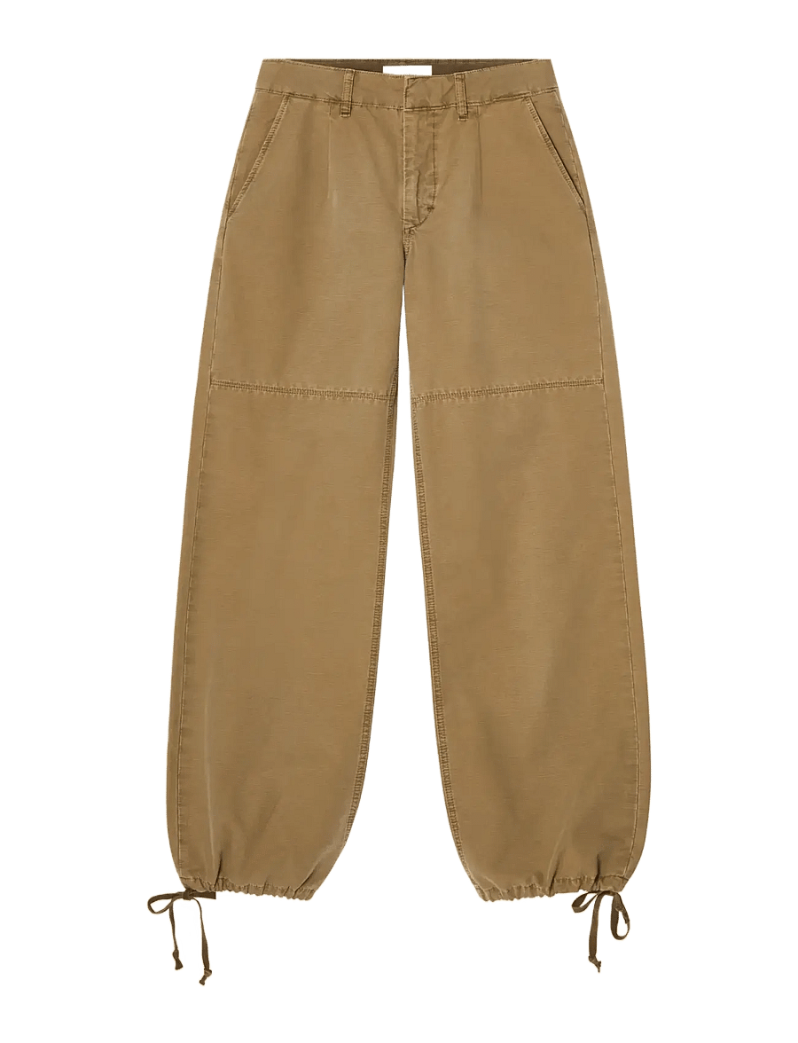 Jeanerica - Mina - barrel-bukser - khaki beige pliÉ - 1
