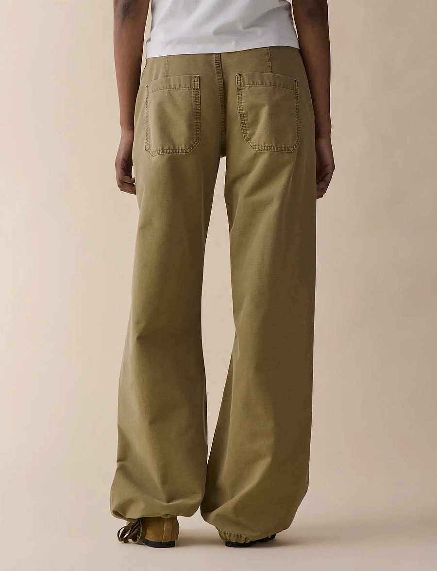 Jeanerica - Mina - barrel-bukser - khaki beige pliÉ - 3