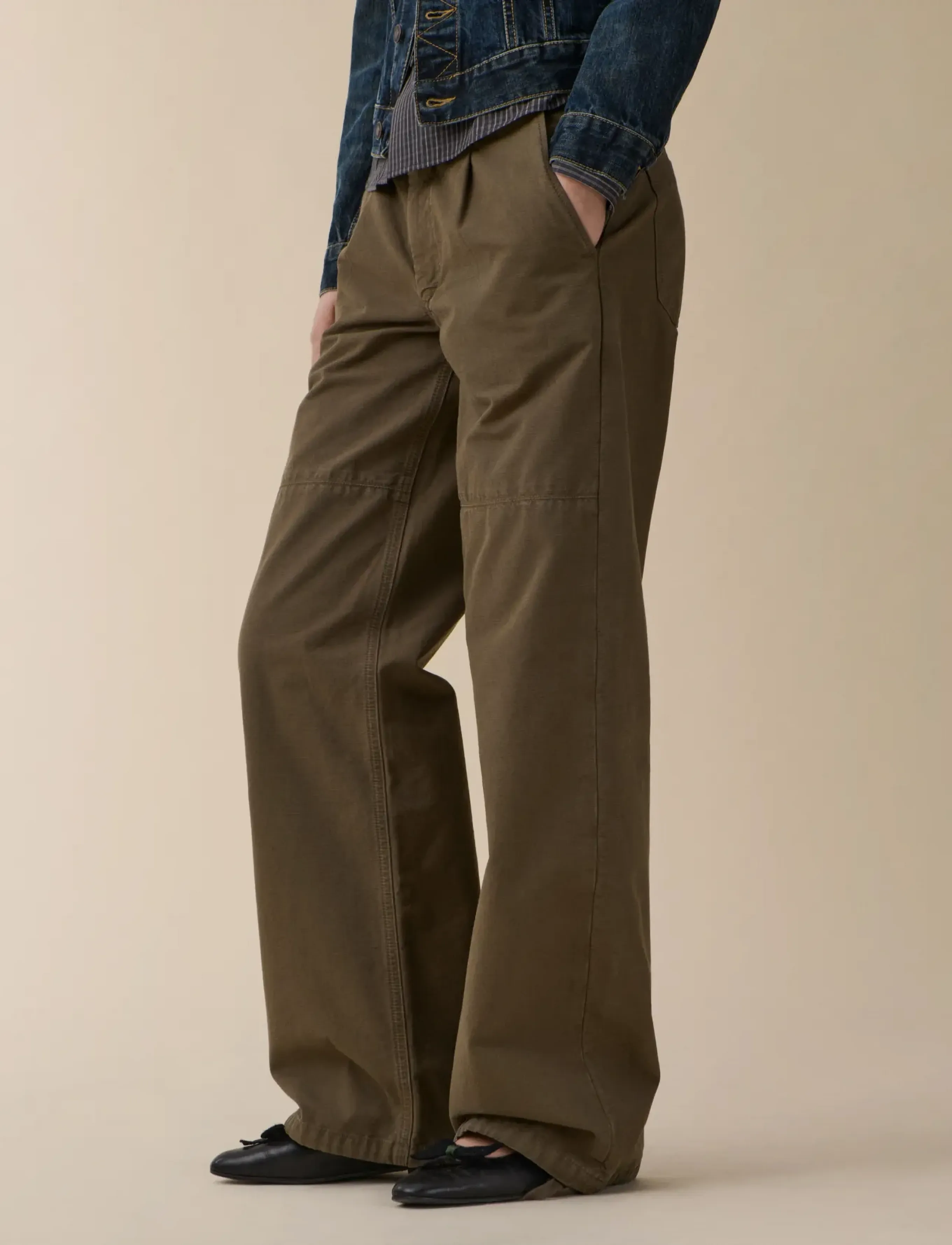 Jeanerica - Mina - barrel-püksid - khaki green - 2