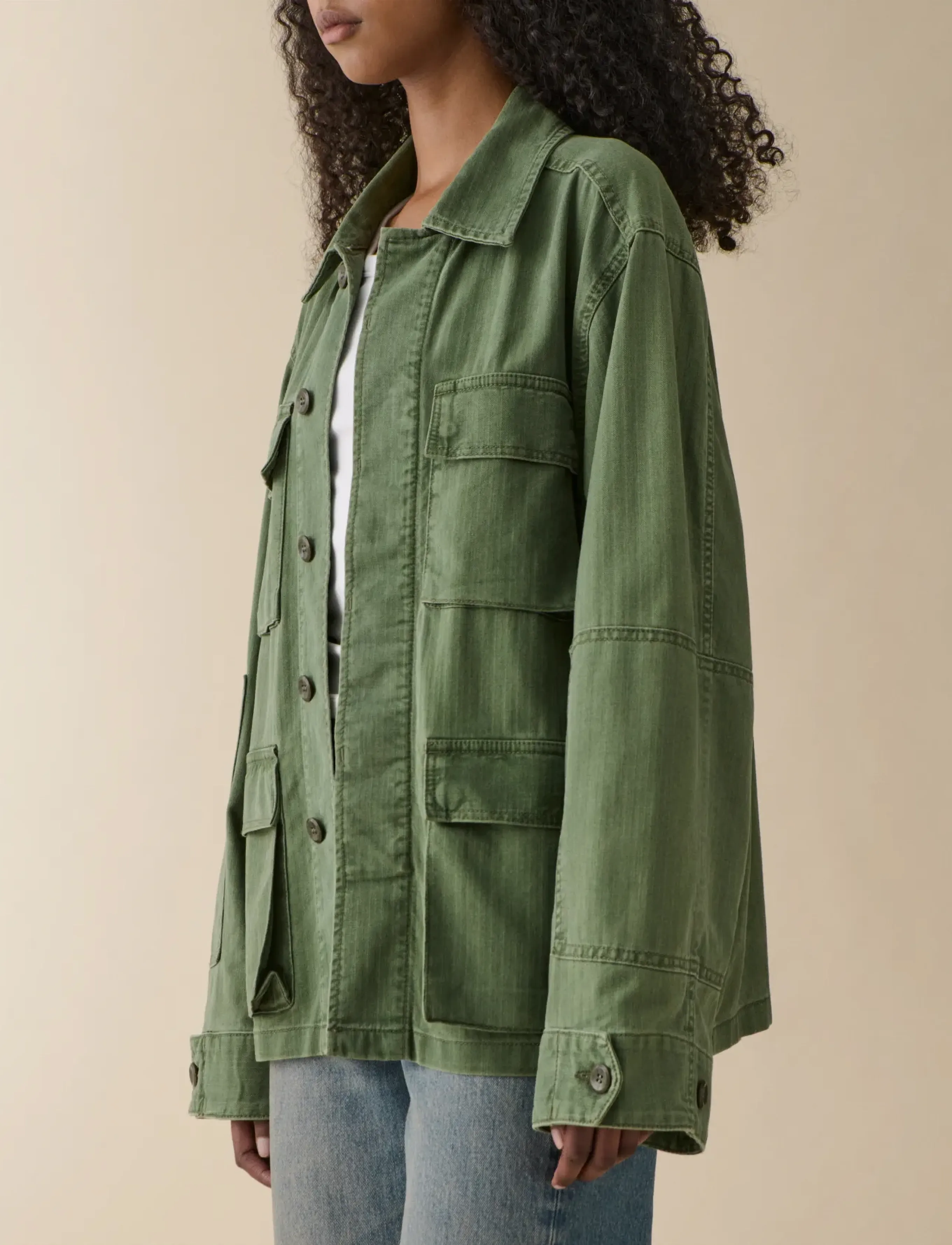 Jeanerica - Lucy - vårjackor - chevron green - 3