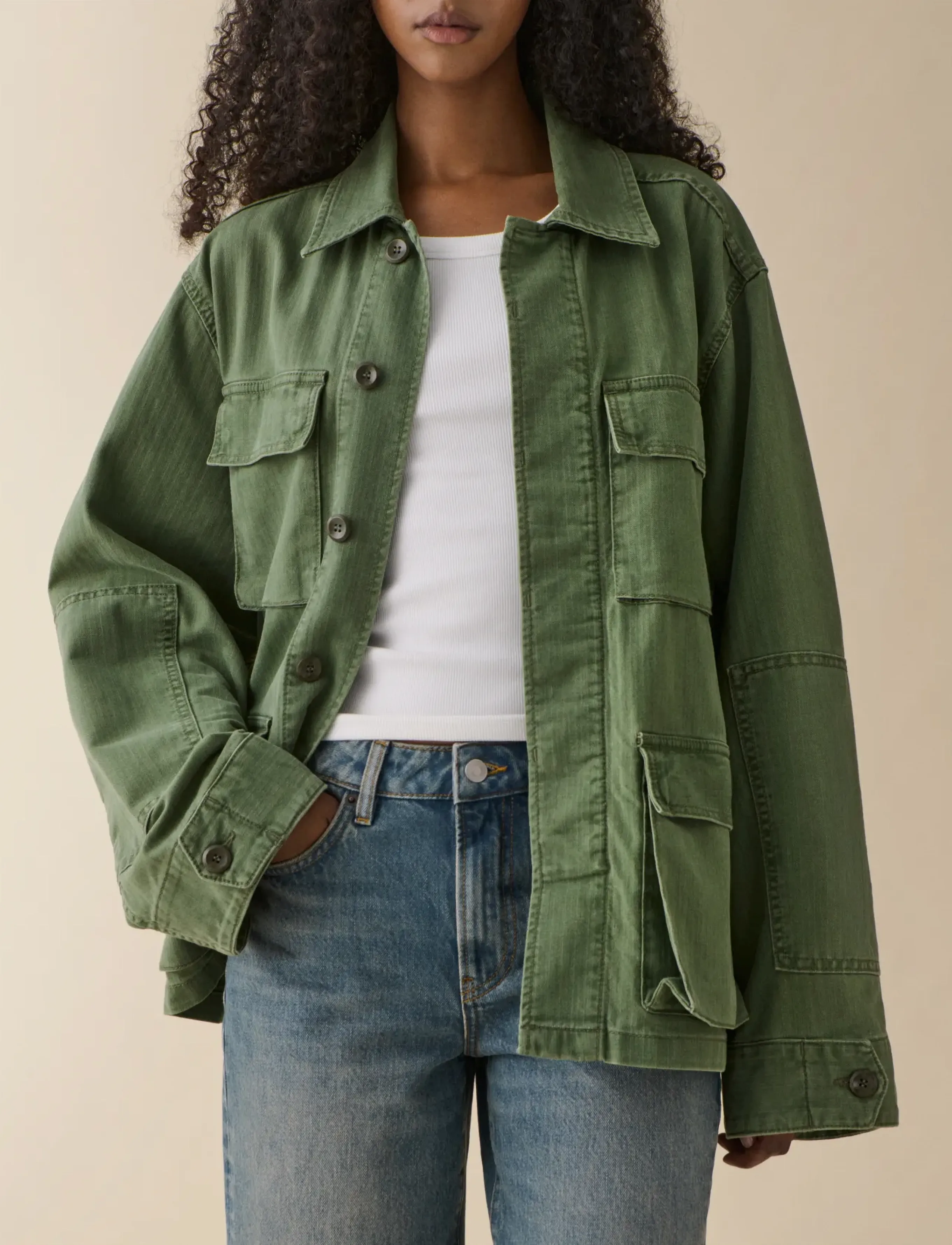 Jeanerica - Lucy - vårjackor - chevron green - 5