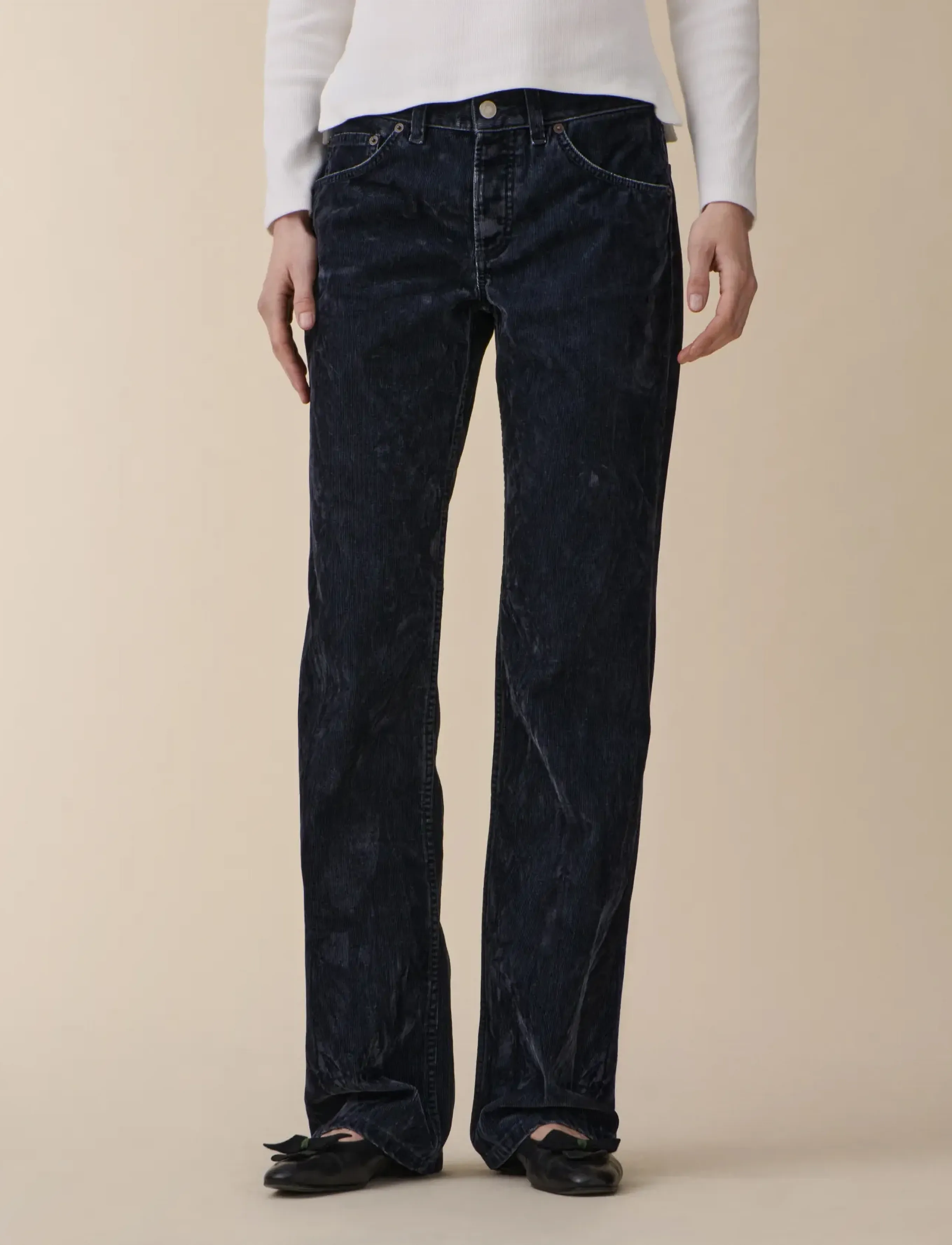 Jeanerica Kyoto Droit - Jeanerica - BLUE GREY FLOCK CORDUROY / navy