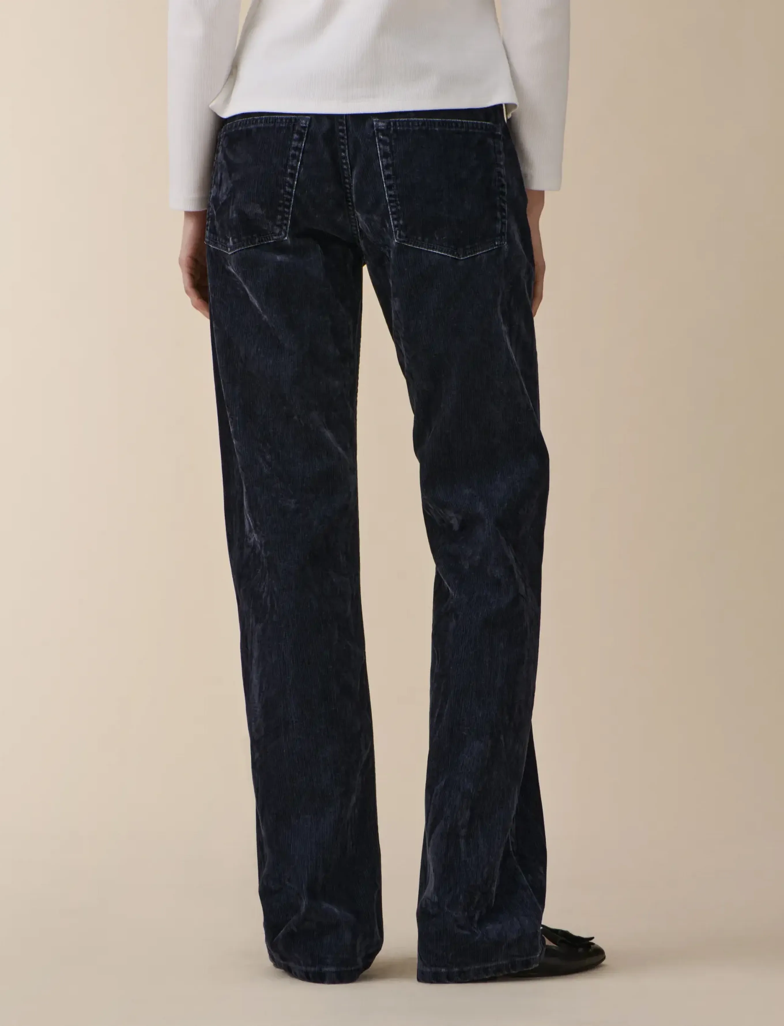 Jeanerica - Kyoto Droit - gerade jeans - blue grey flock corduroy - 3