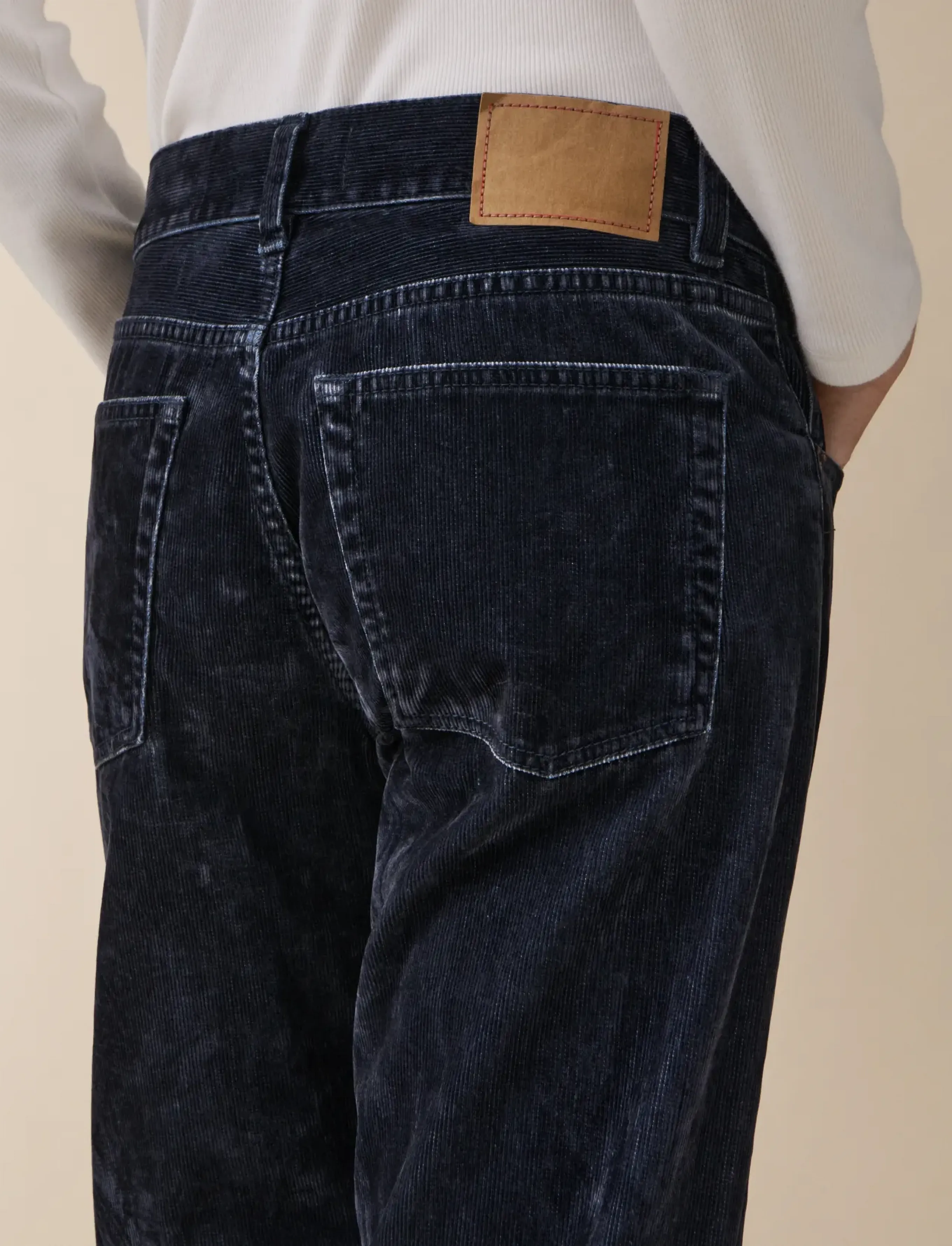 Jeanerica - Kyoto Droit - gerade jeans - blue grey flock corduroy - 4