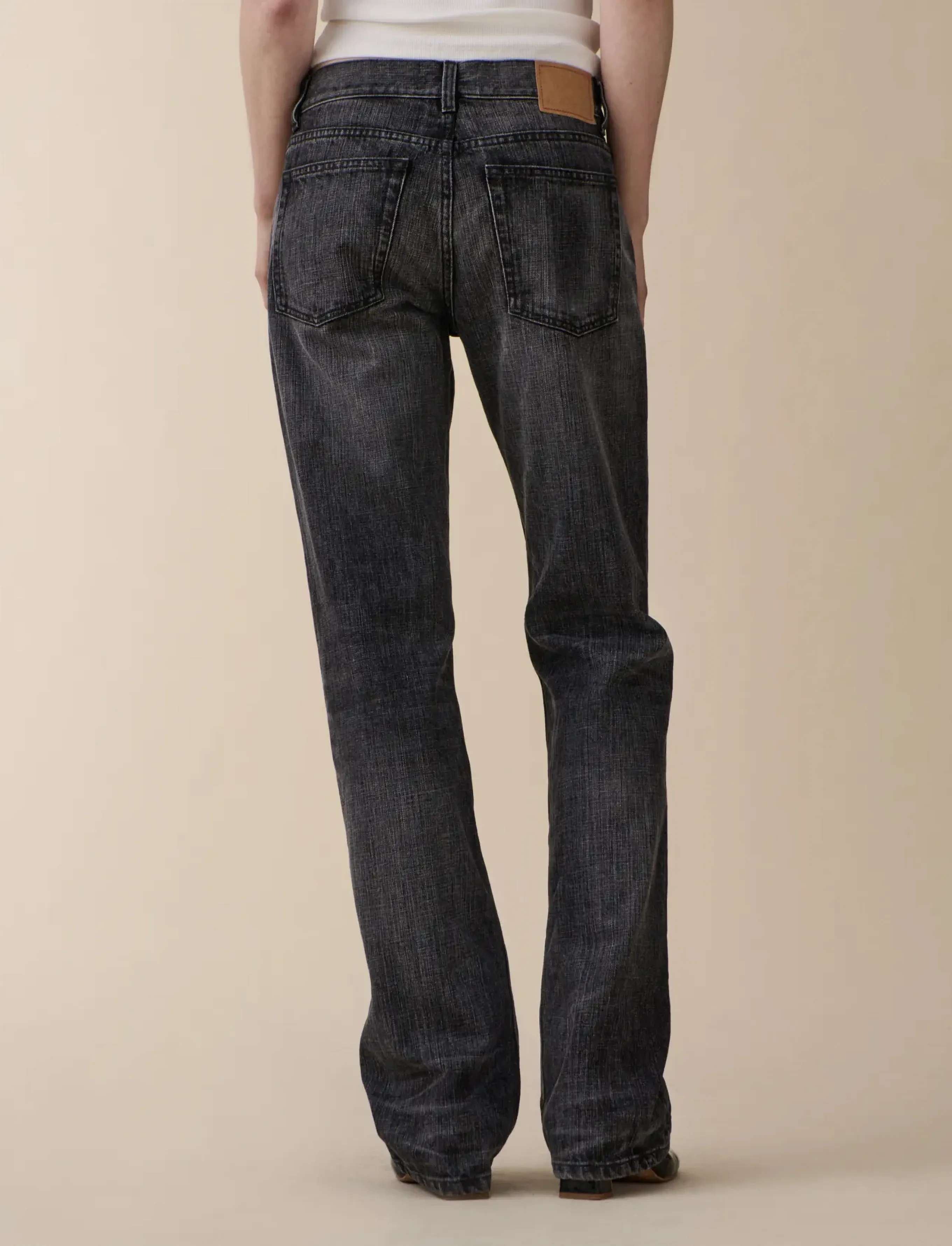 Jeanerica - Kyoto Droit - raka jeans - black righe - 3