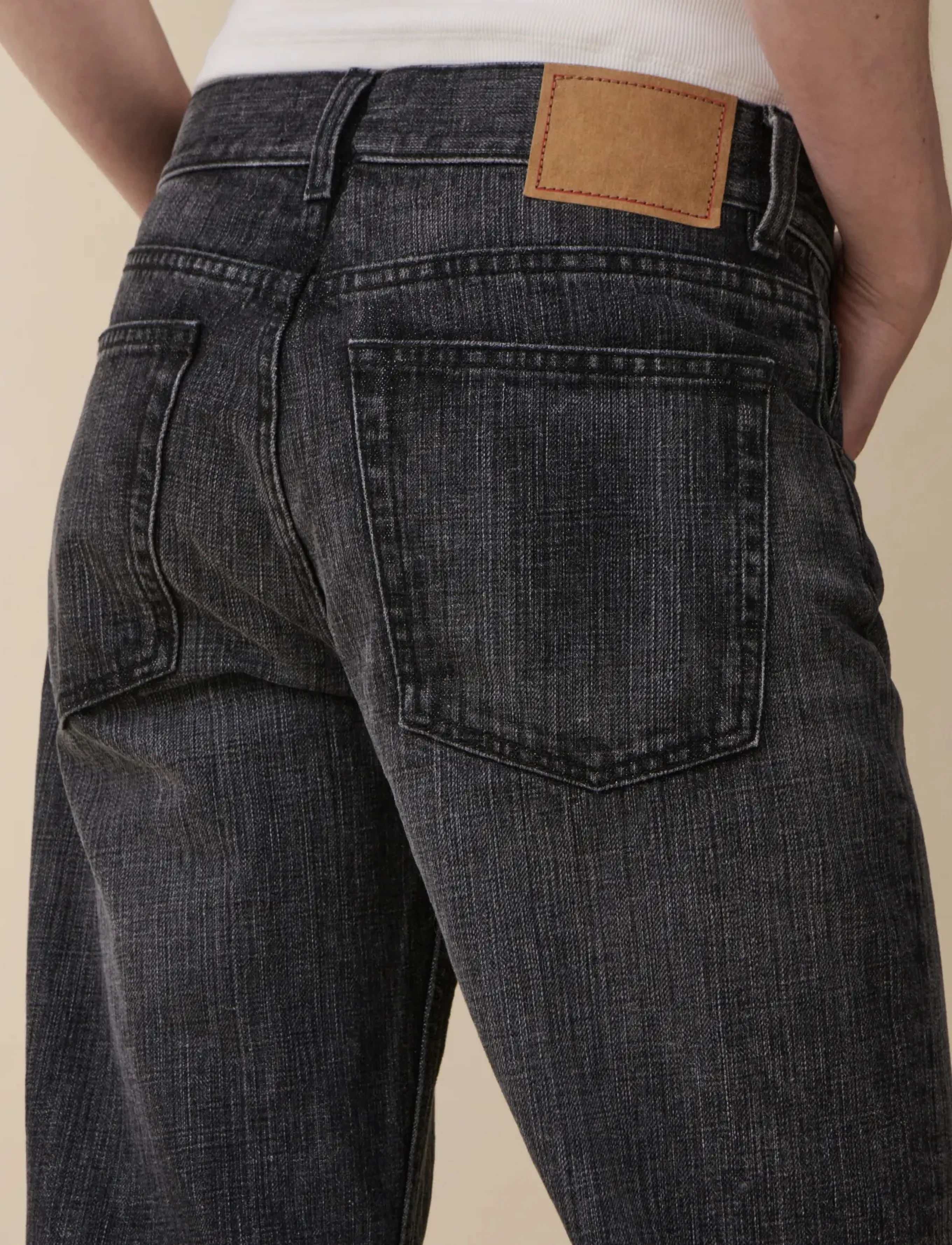 Jeanerica - Kyoto Droit - raka jeans - black righe - 4