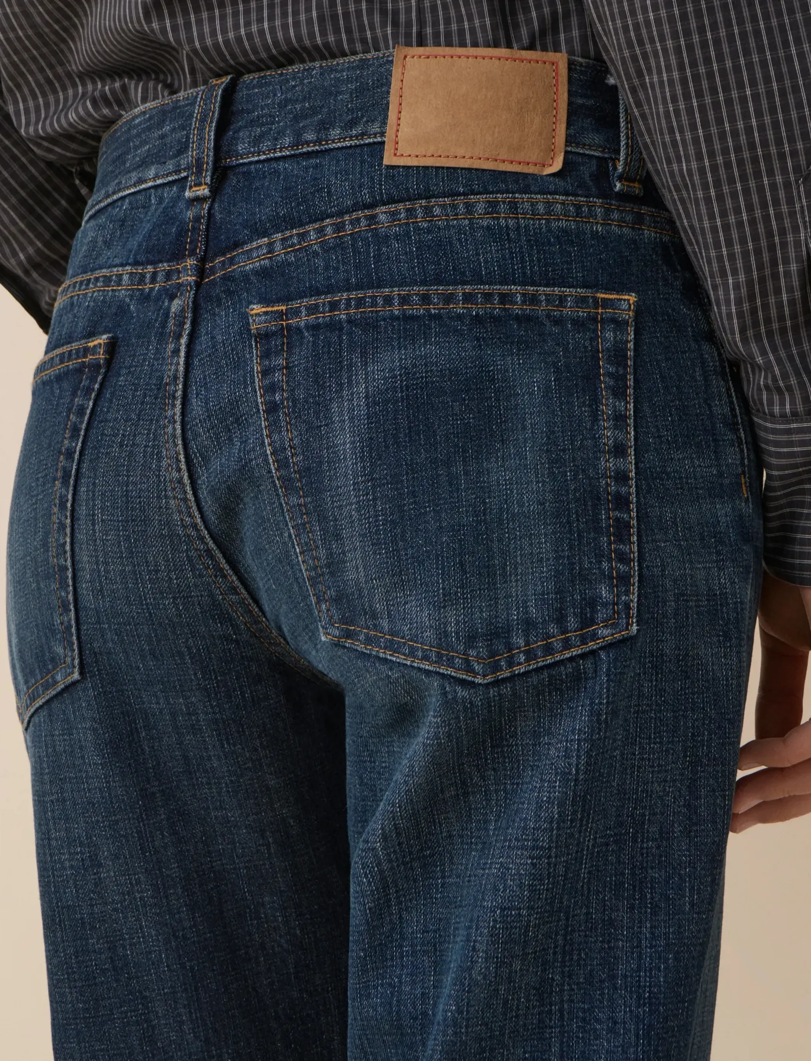 Jeanerica - Kyoto Droit - sirged teksad - dark blue righe - 4
