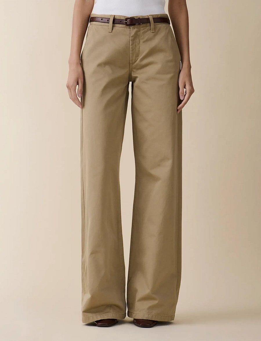 Jeanerica - Kyoto Chino - hosen mit weitem bein - beige - 0
