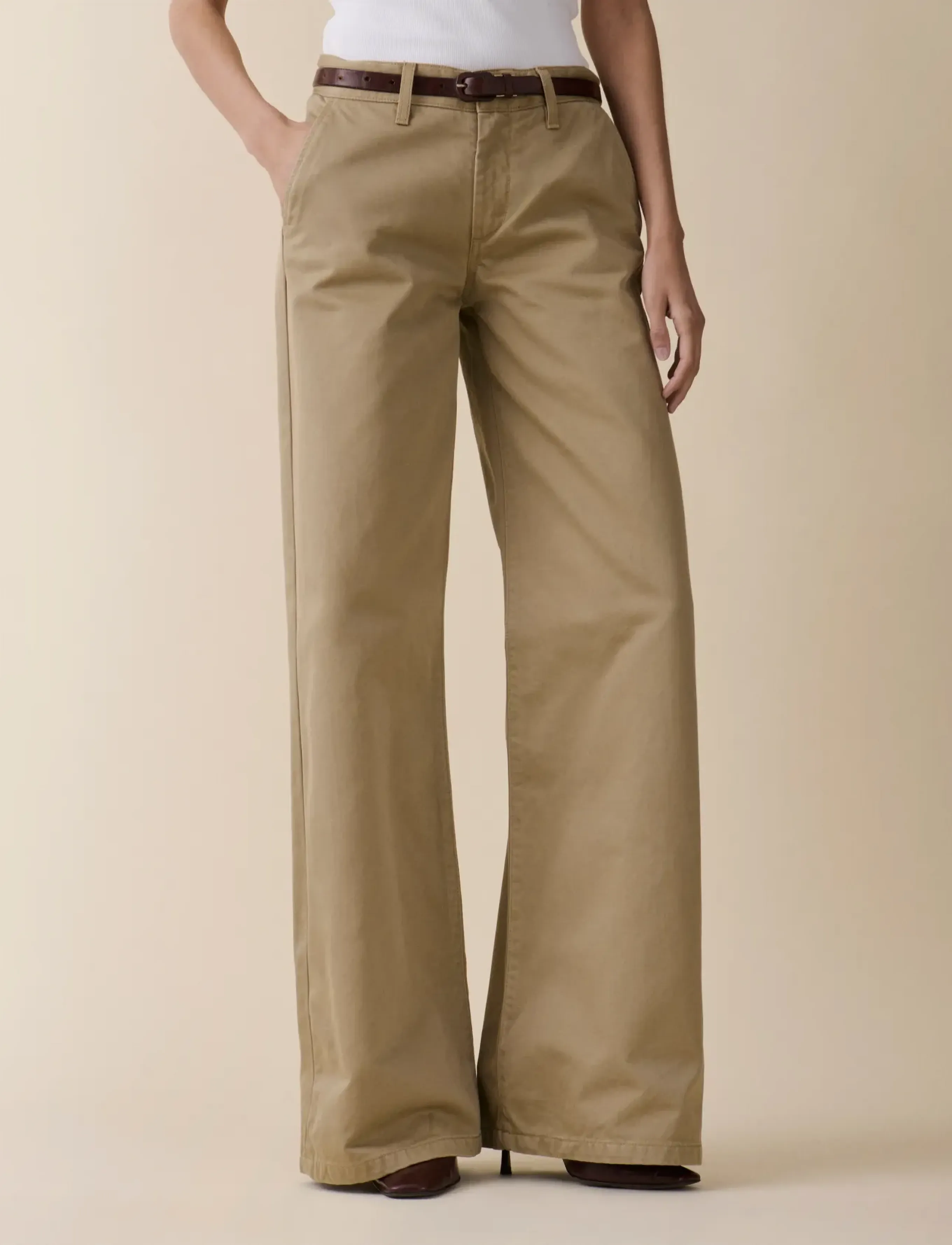Jeanerica - Kyoto Chino - pantalons larges - beige - 3
