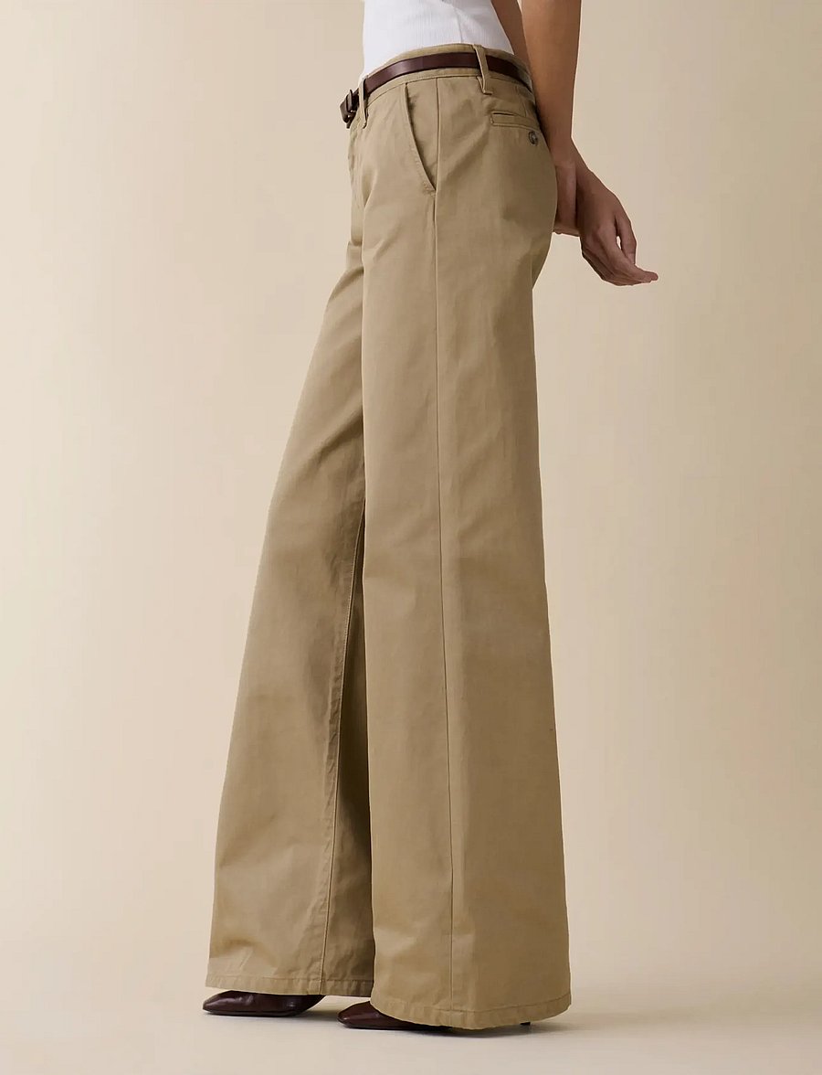 Jeanerica - Kyoto Chino - hosen mit weitem bein - beige - 5