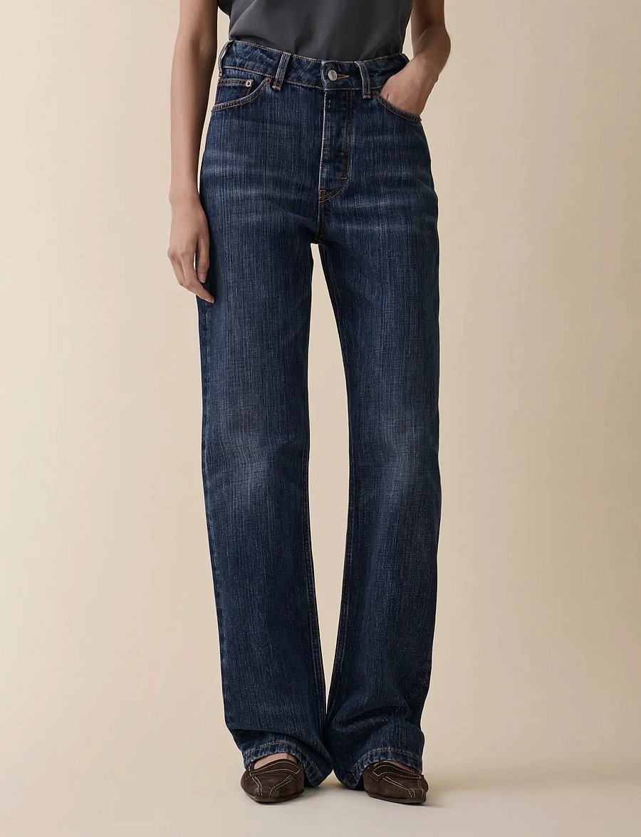 Jeanerica - Virgo - straight jeans - dark blue righe - 2