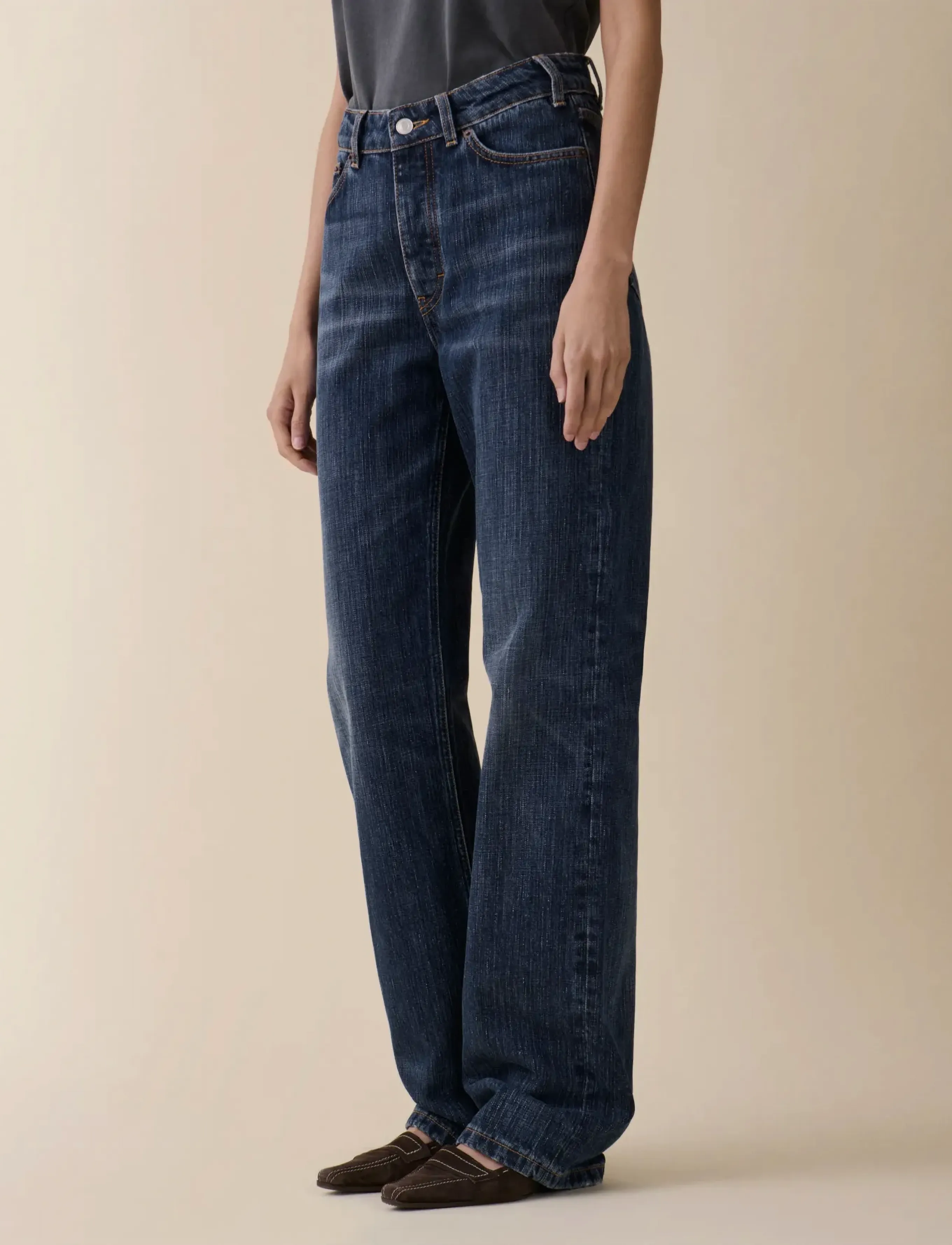 Jeanerica - Virgo - straight jeans - dark blue righe - 3