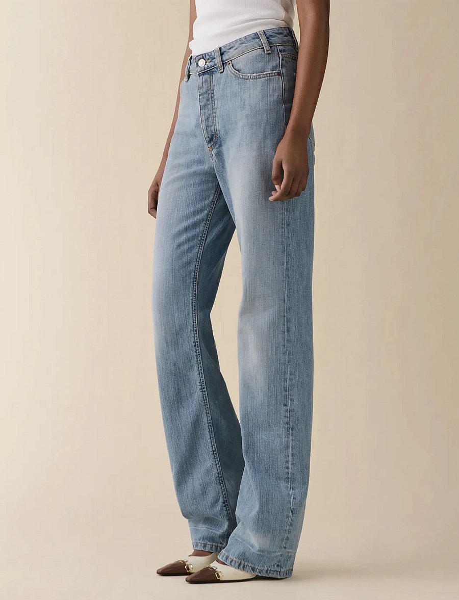 Jeanerica - Virgo - straight jeans - light blue righe - 2