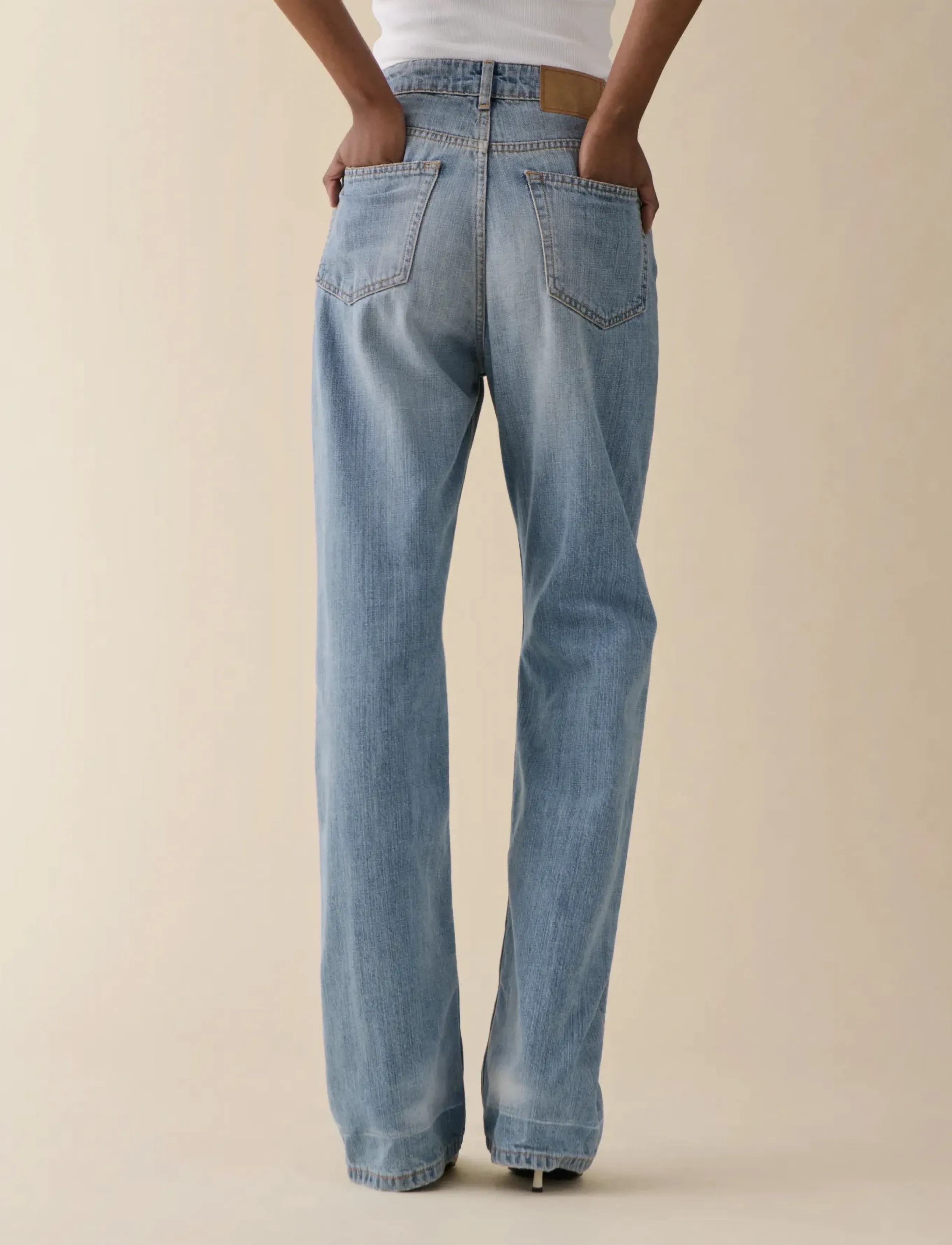 Jeanerica - Virgo - straight jeans - light blue righe - 3