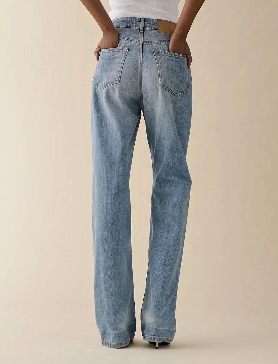 Jeanerica - Virgo - straight jeans - light blue righe - 3